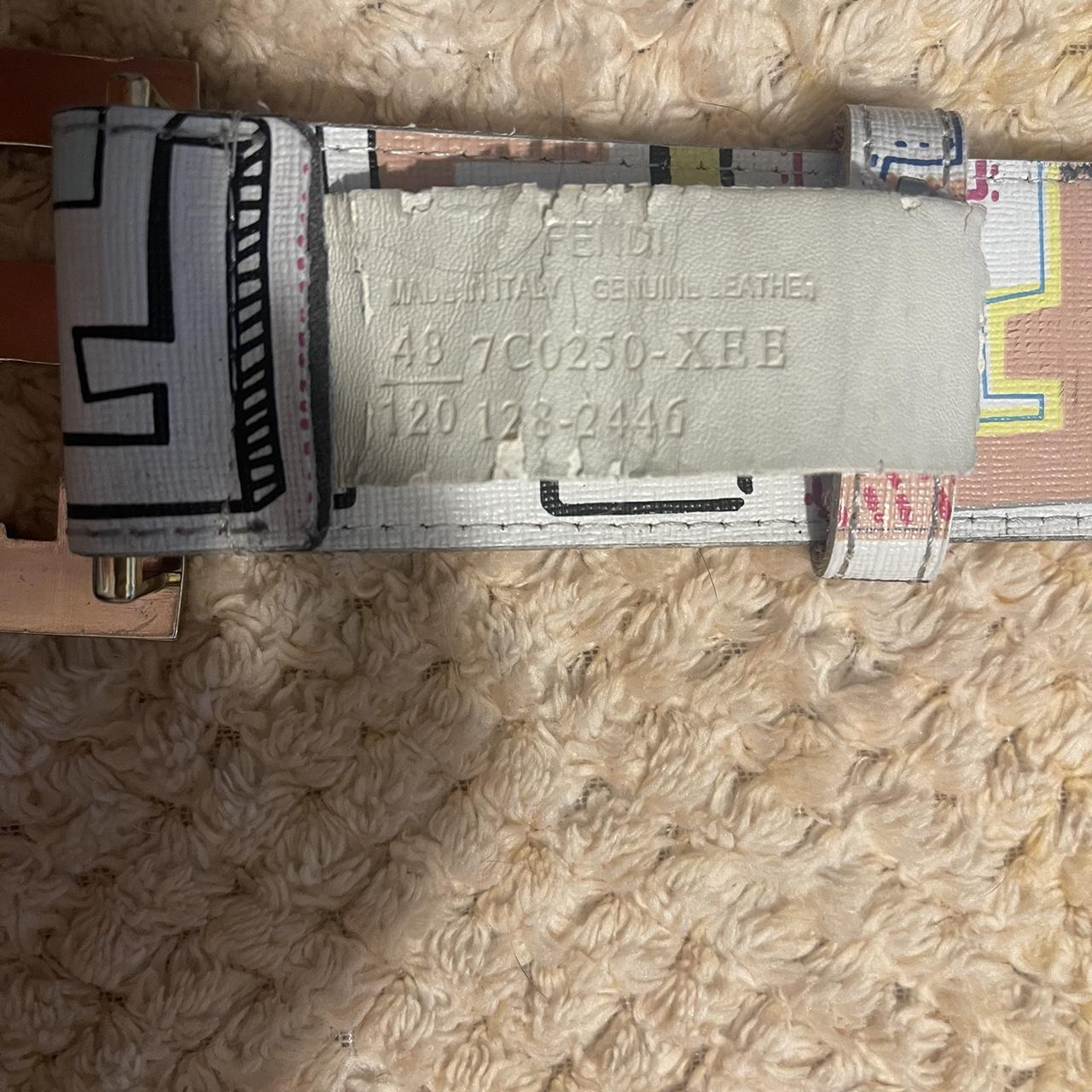 White Multi Colored Rare Fendi Belt Size 48/120 Depop - Main Image