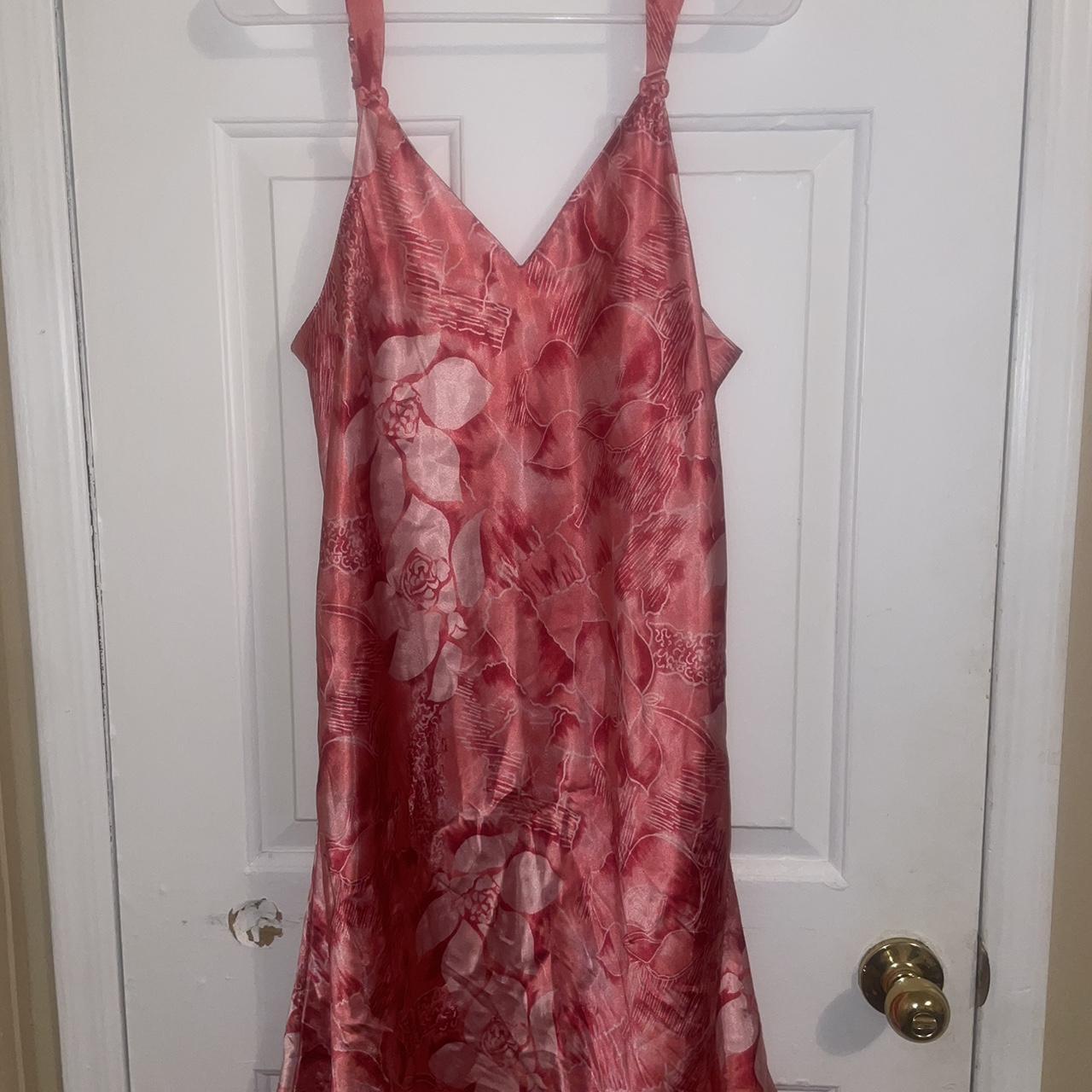 Pink Floral slip dress. In perfect condition! Has a... Depop