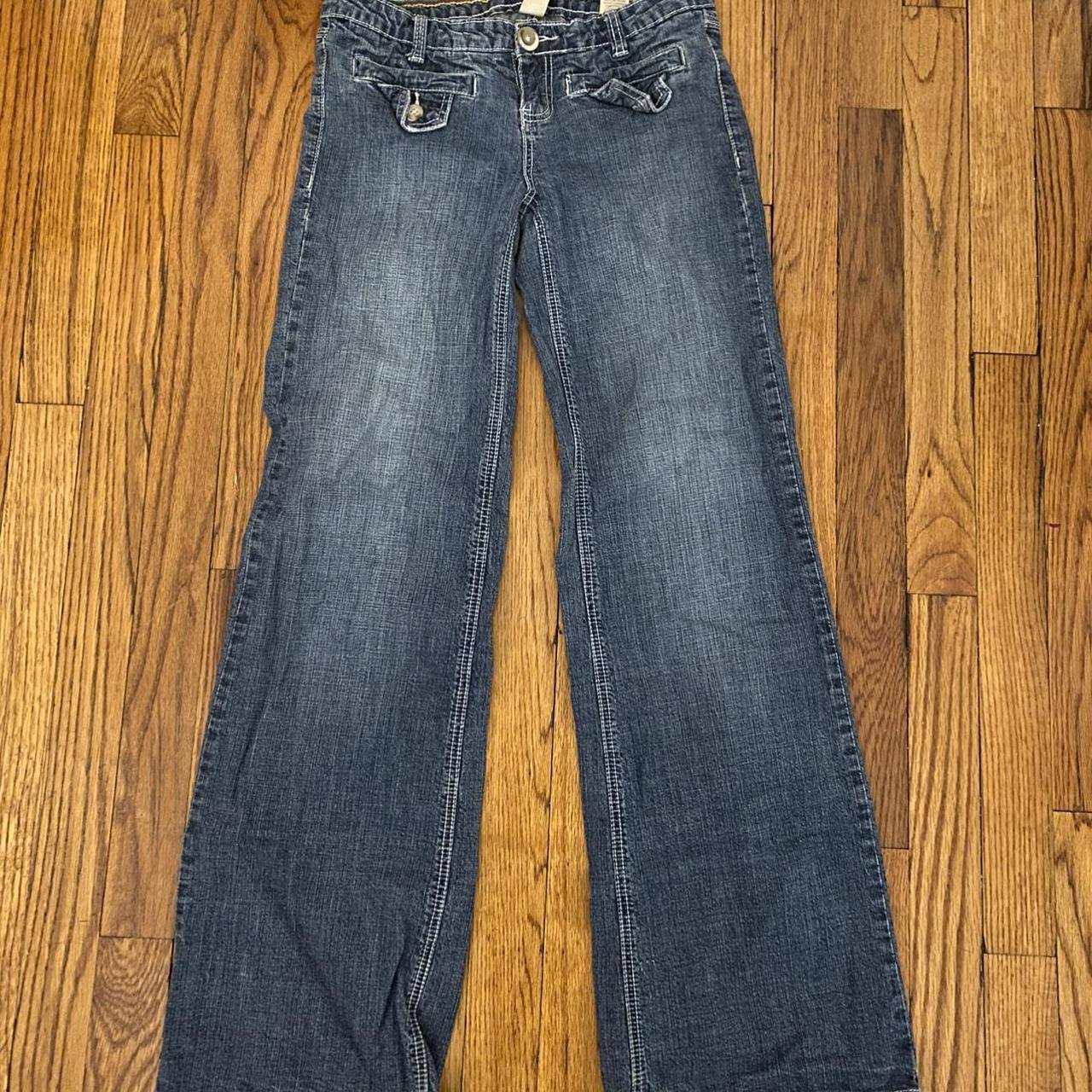 wide leg low rise YNQ jeans size 3 best fit a size... - Depop