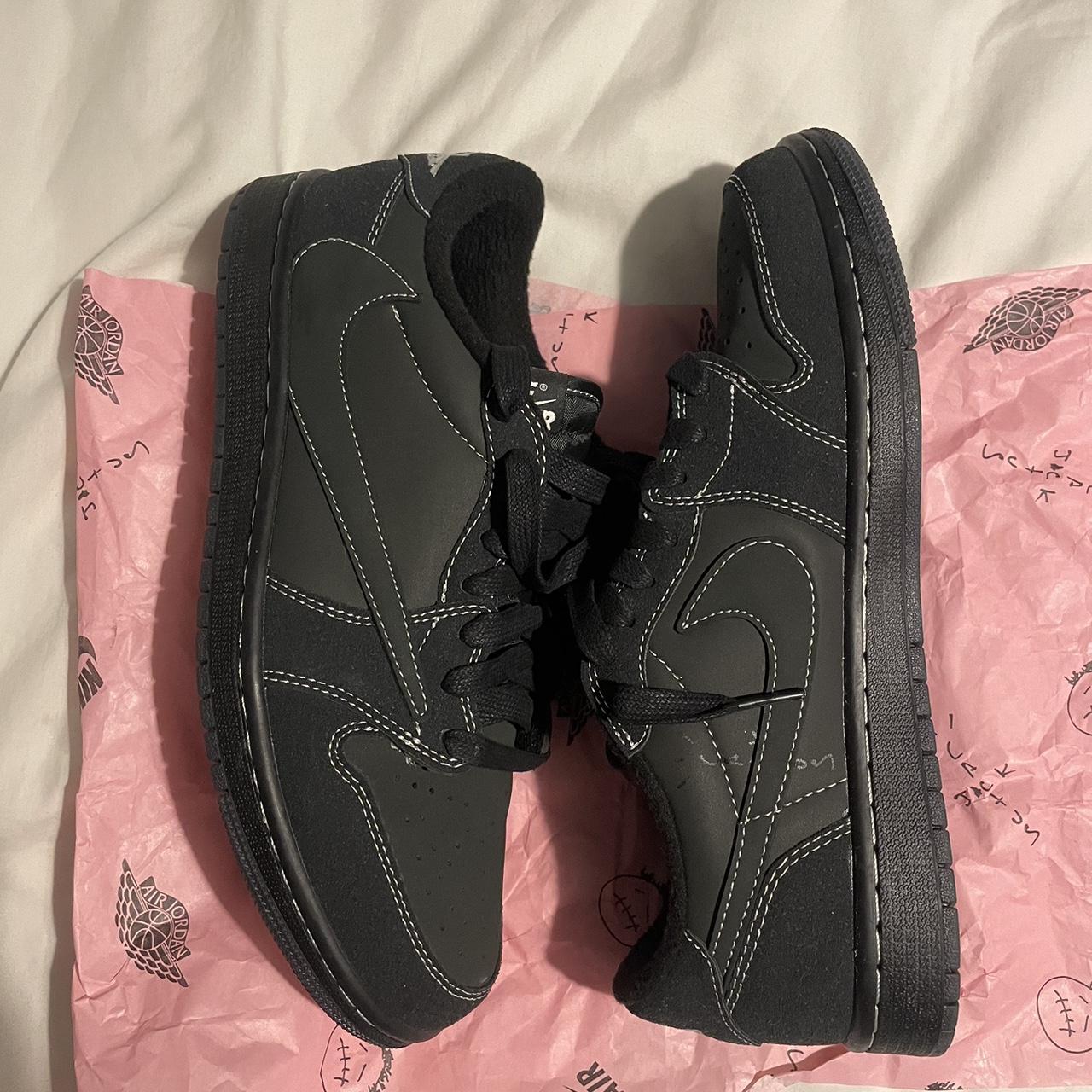 travis scott jordan 1 black and white