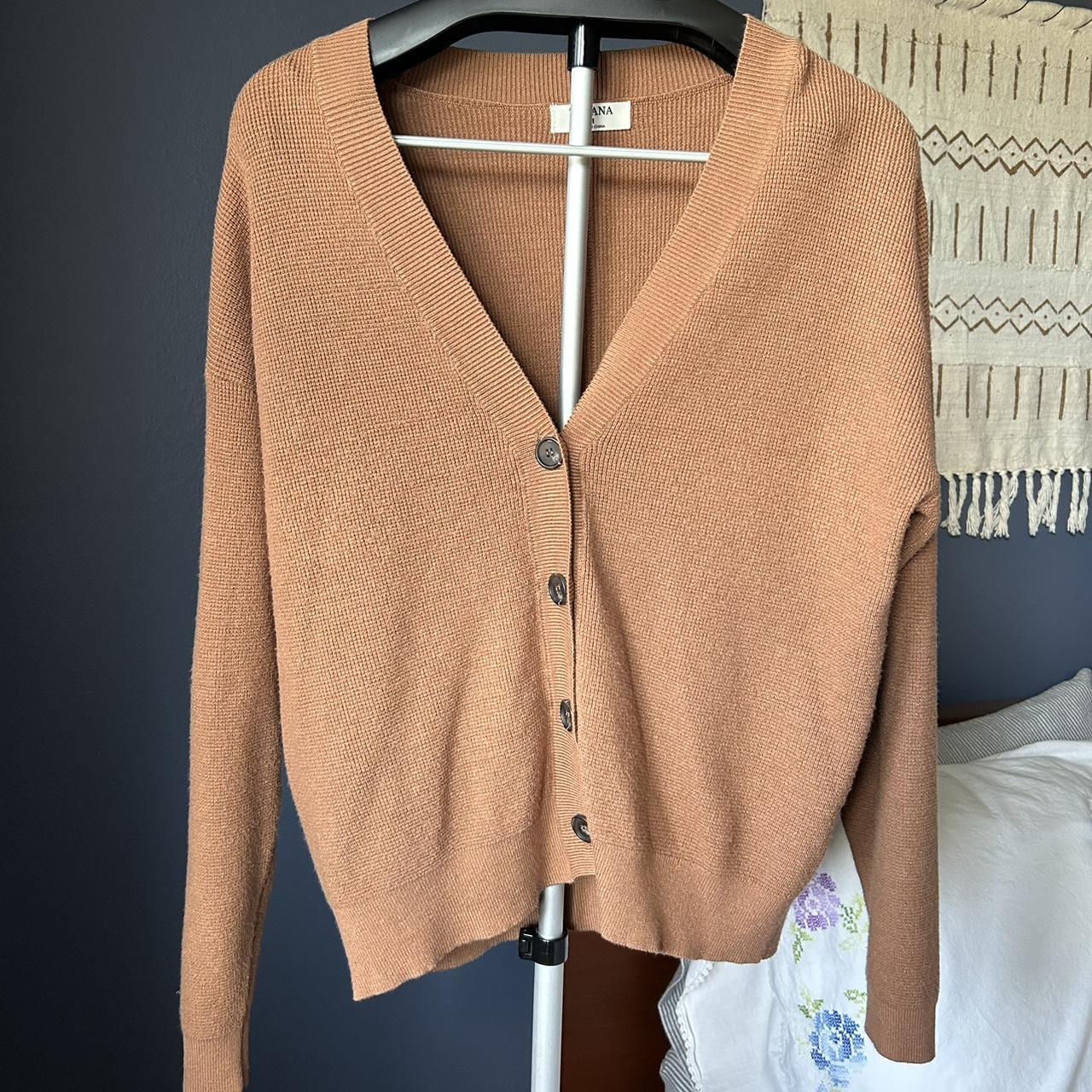 Light brown knit cardigan. Only worn once or twice.... - Depop