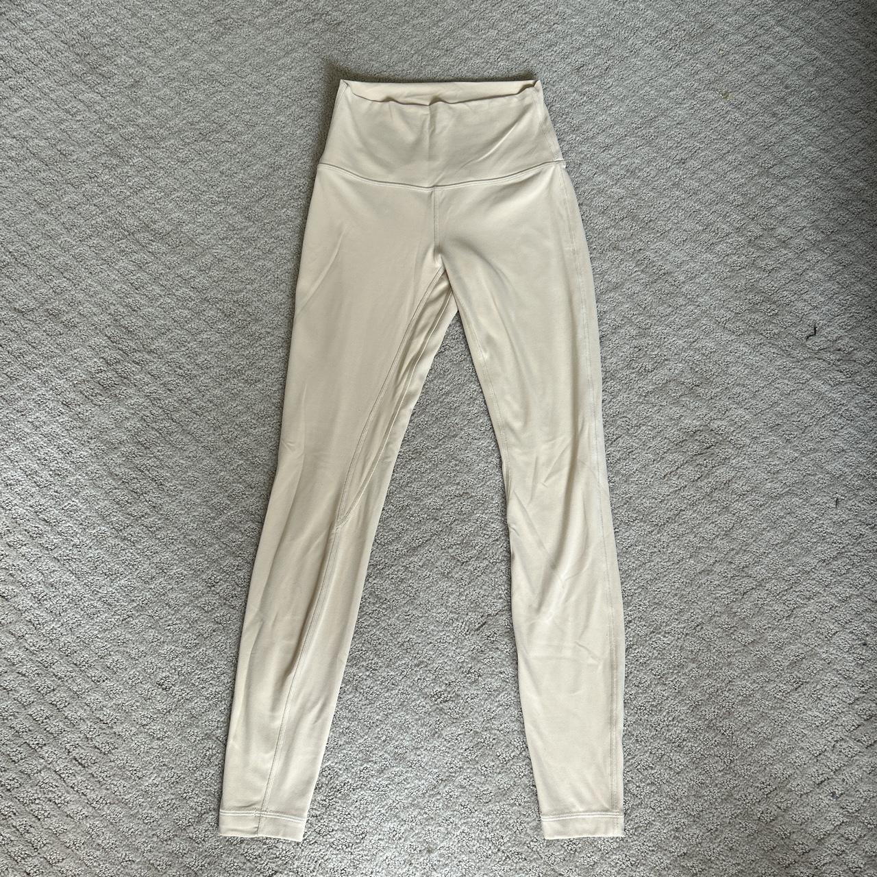 Cream Lululemon leggings Size 4 lululemon leggings Depop