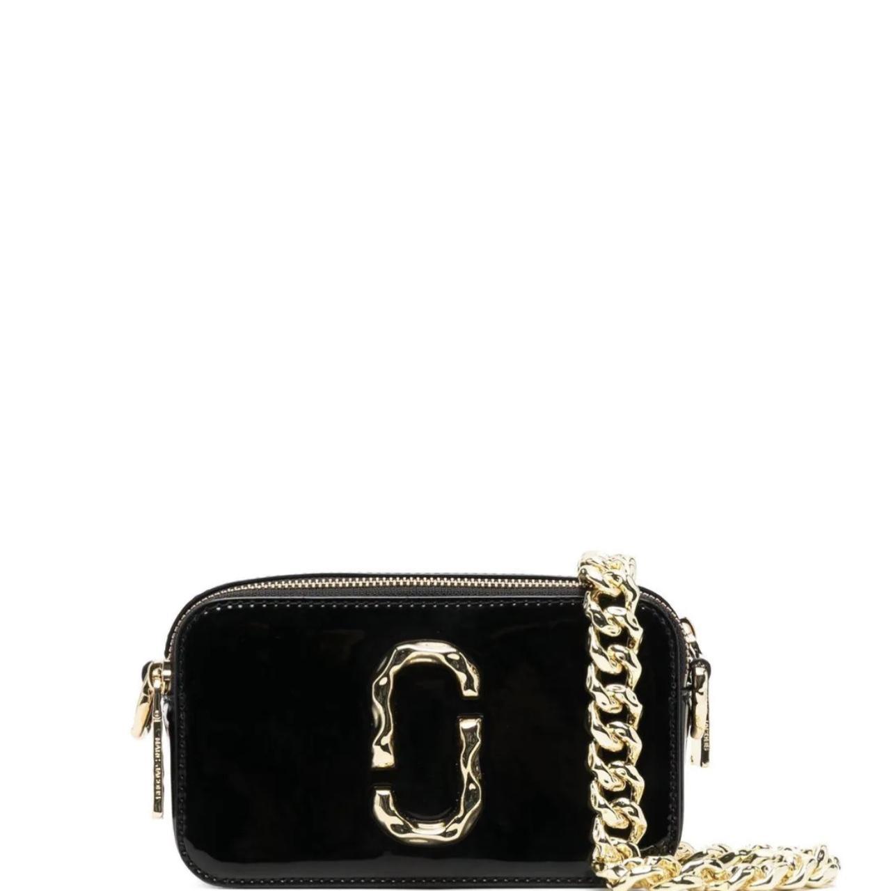 Marc Jacobs The Specchio Snapshot Bag In Black/gold