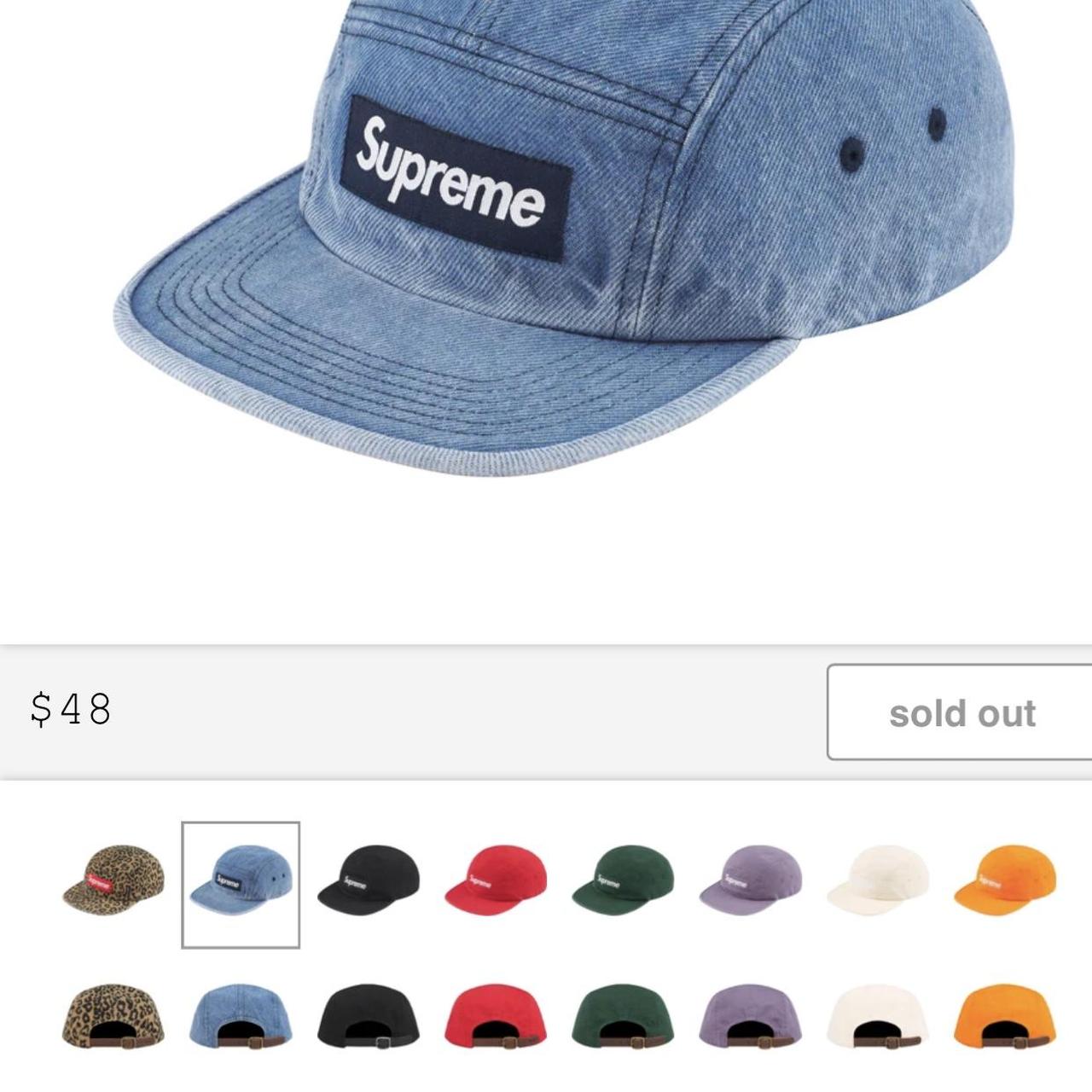 Supreme Denim Camp Cap 🧢 Fully Sold Out Online... - Depop