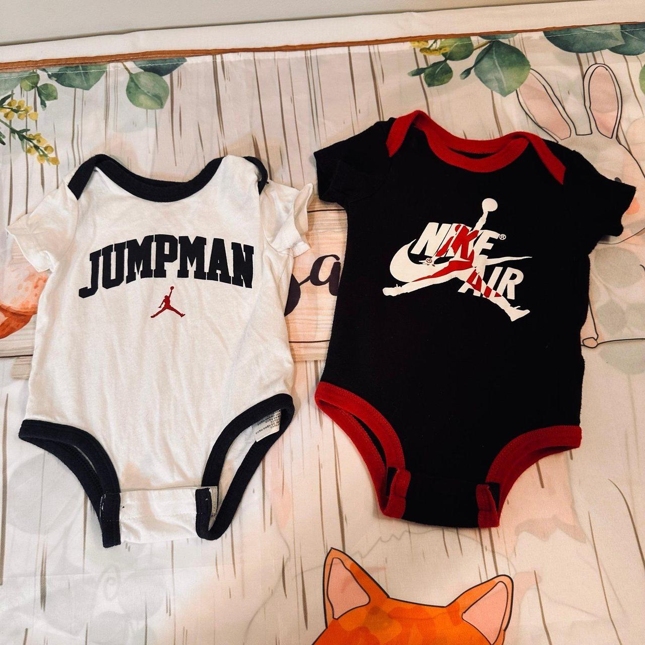 Nike Air Baby Boy Air Jordan Onesie Lot White on is. Depop