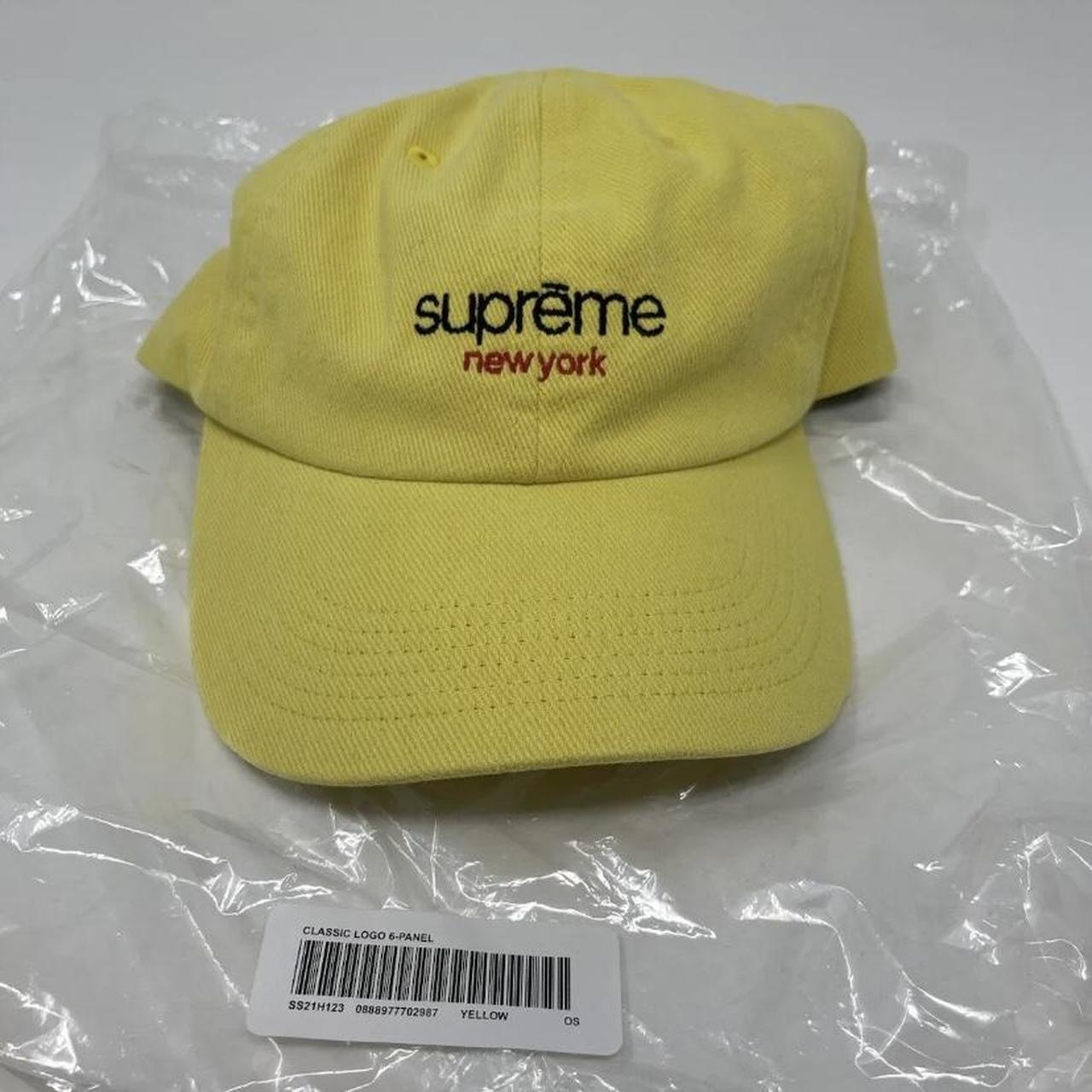 Supreme SS21 Classic Logo 6-Panel Hat Yellow New Can... - Depop