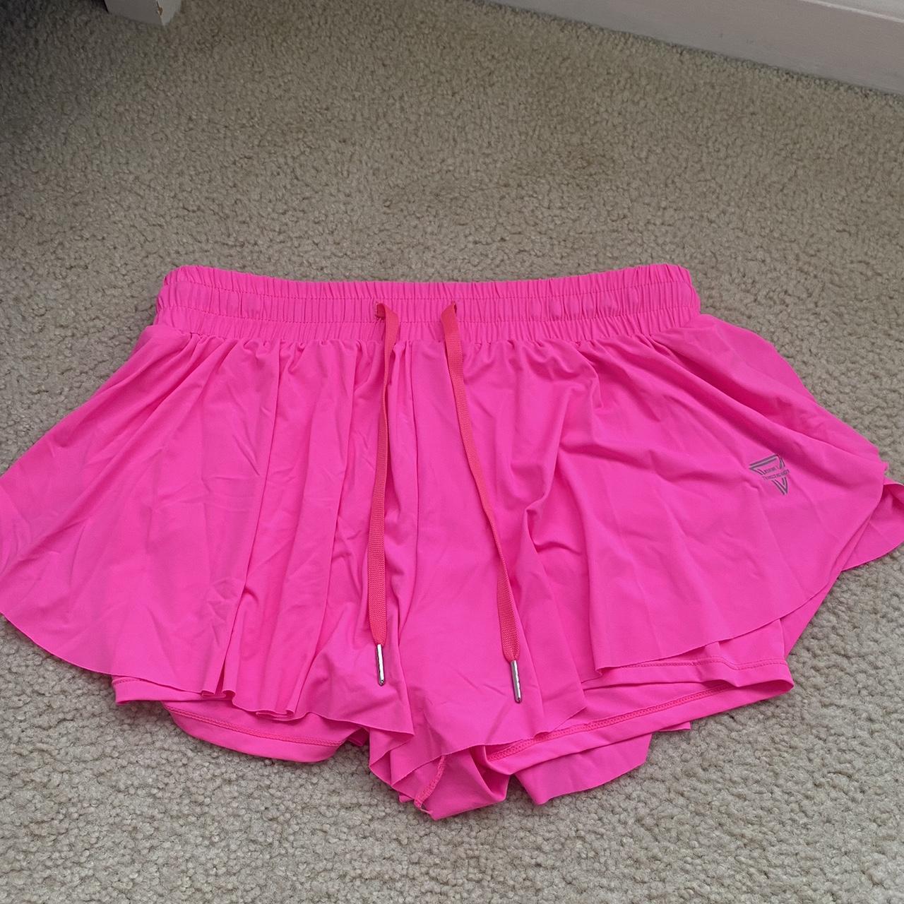 •Hot pink butterfly shorts! •Flowy athletic shorts,... Depop