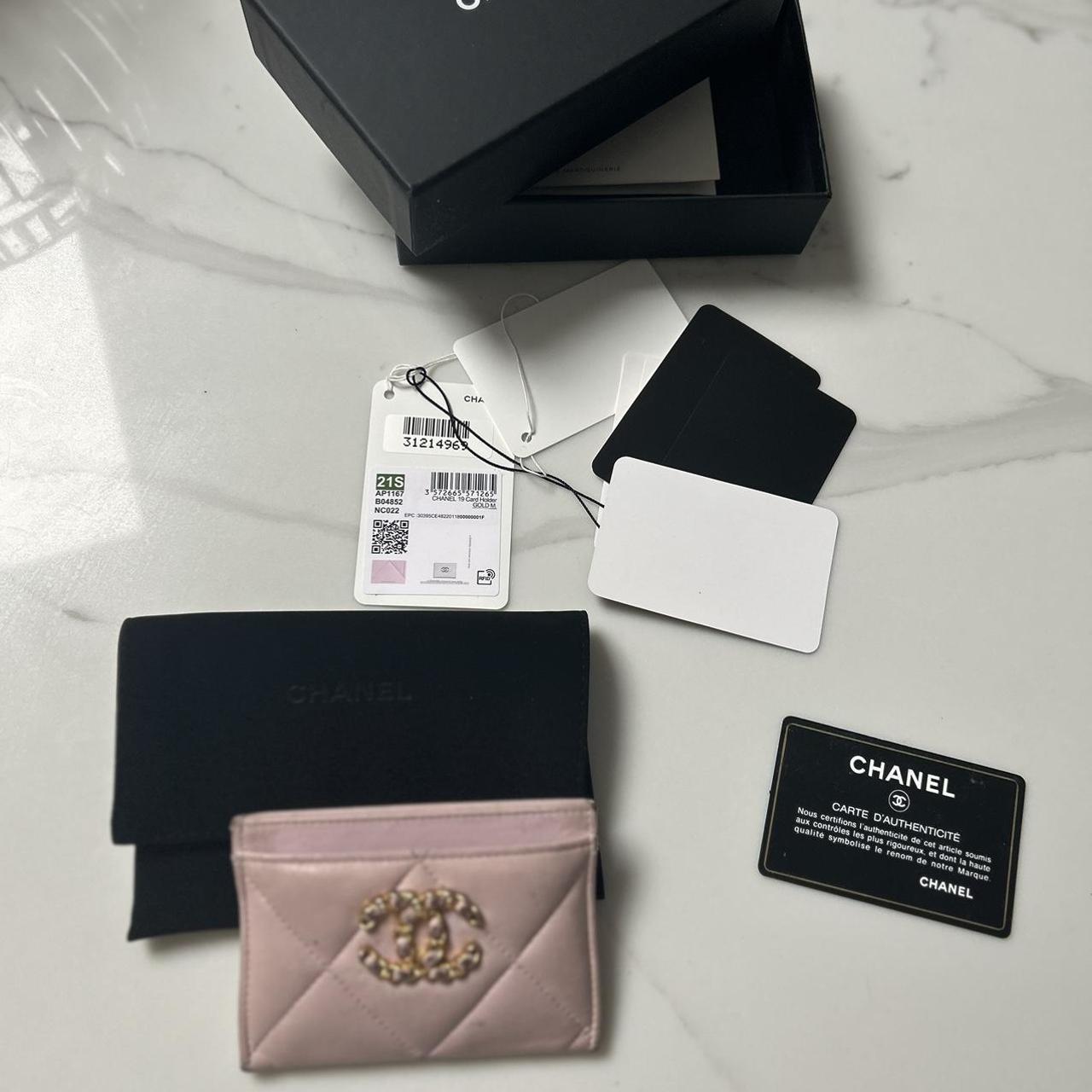 Chanel 19 Card Holder Black