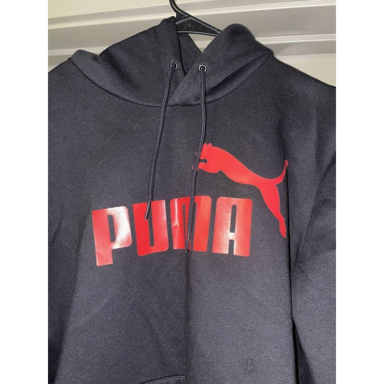 Men’s Black And Red Puma Size Small Hoodie... - Depop