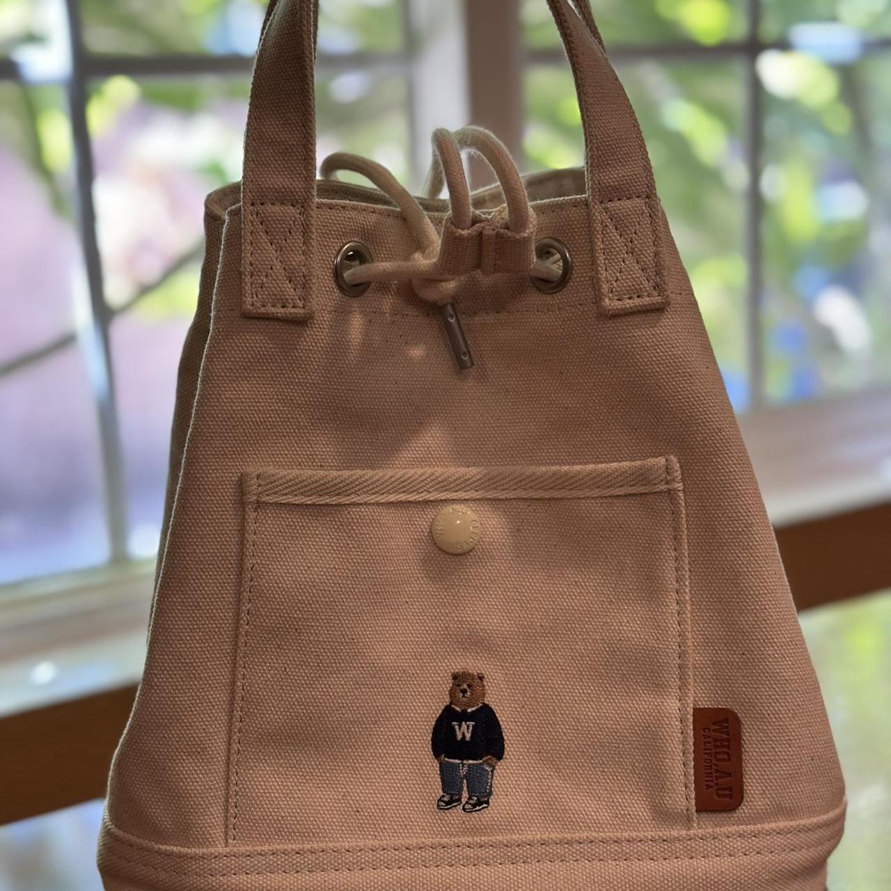 【WHO.A.U】Steve Bucket Bag WHO A.U Steve Canvas Bucket Bag Like new without | Depop