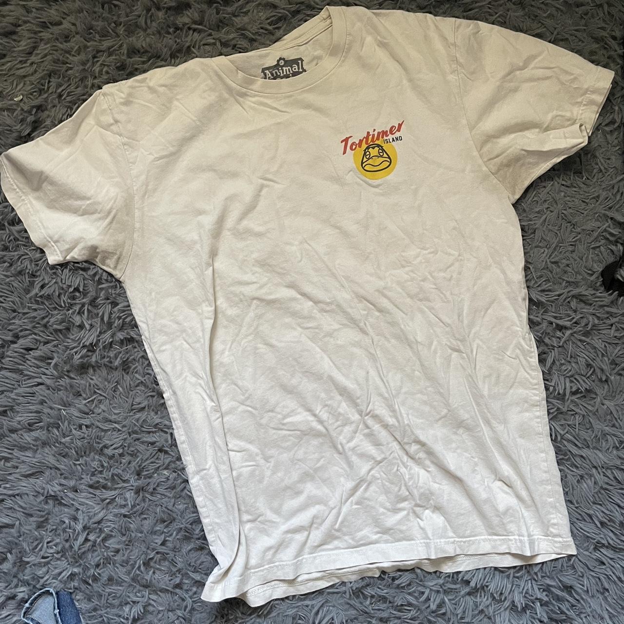 Off white Animal Crossing shirt from Boxlunch. Size... - Depop