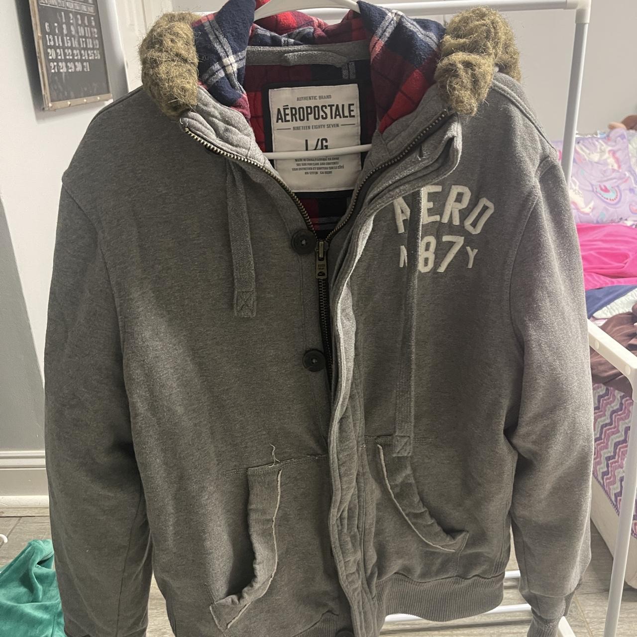 aeropostale menz fur lined zipup Depop