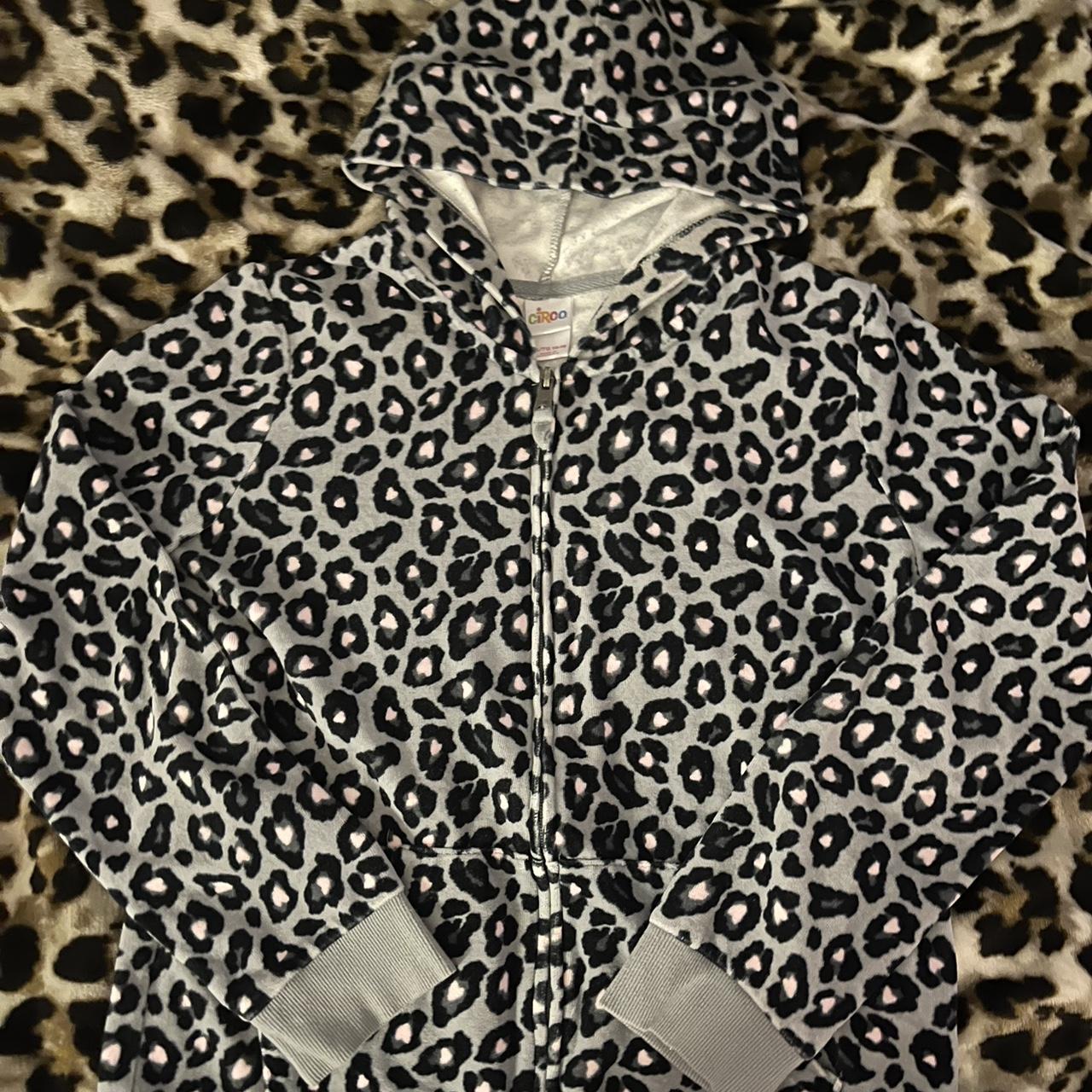 cheetah print y2k jacket size 13/14 in kids but can... - Depop