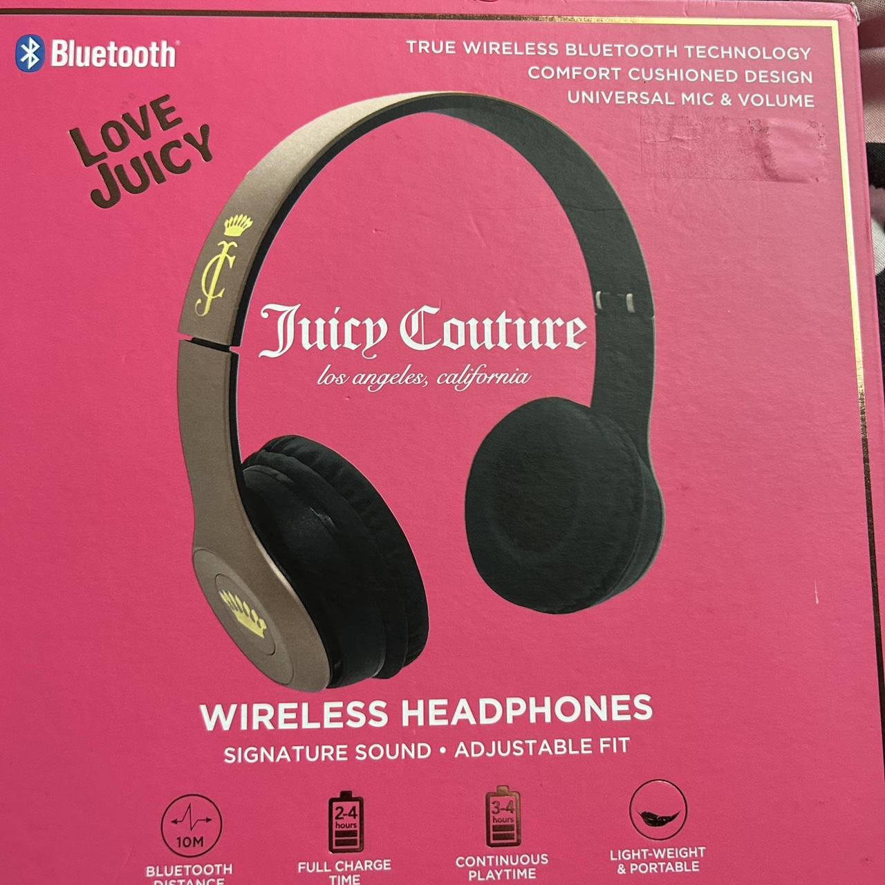 juicy couture bluetooth headphones the box is a bit... Depop