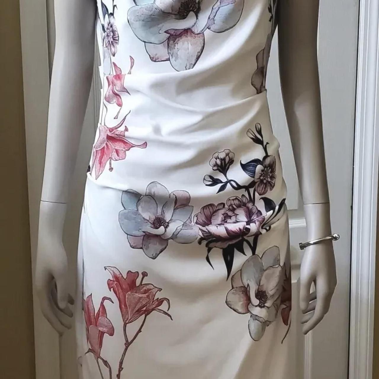 White house black market pink floral dress hotsell