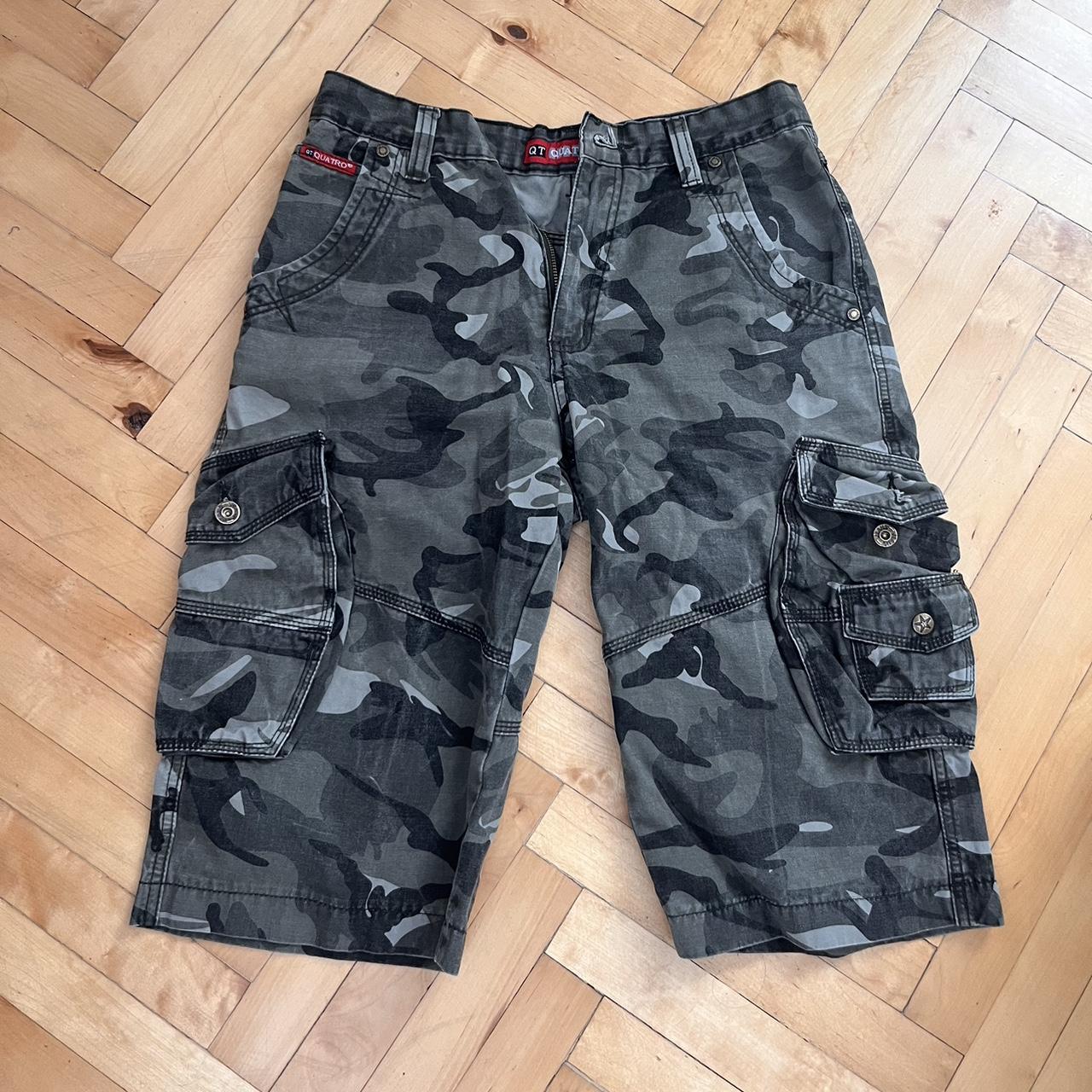 Quatro Universal Camo Jorts - perfect fit on the... - Depop