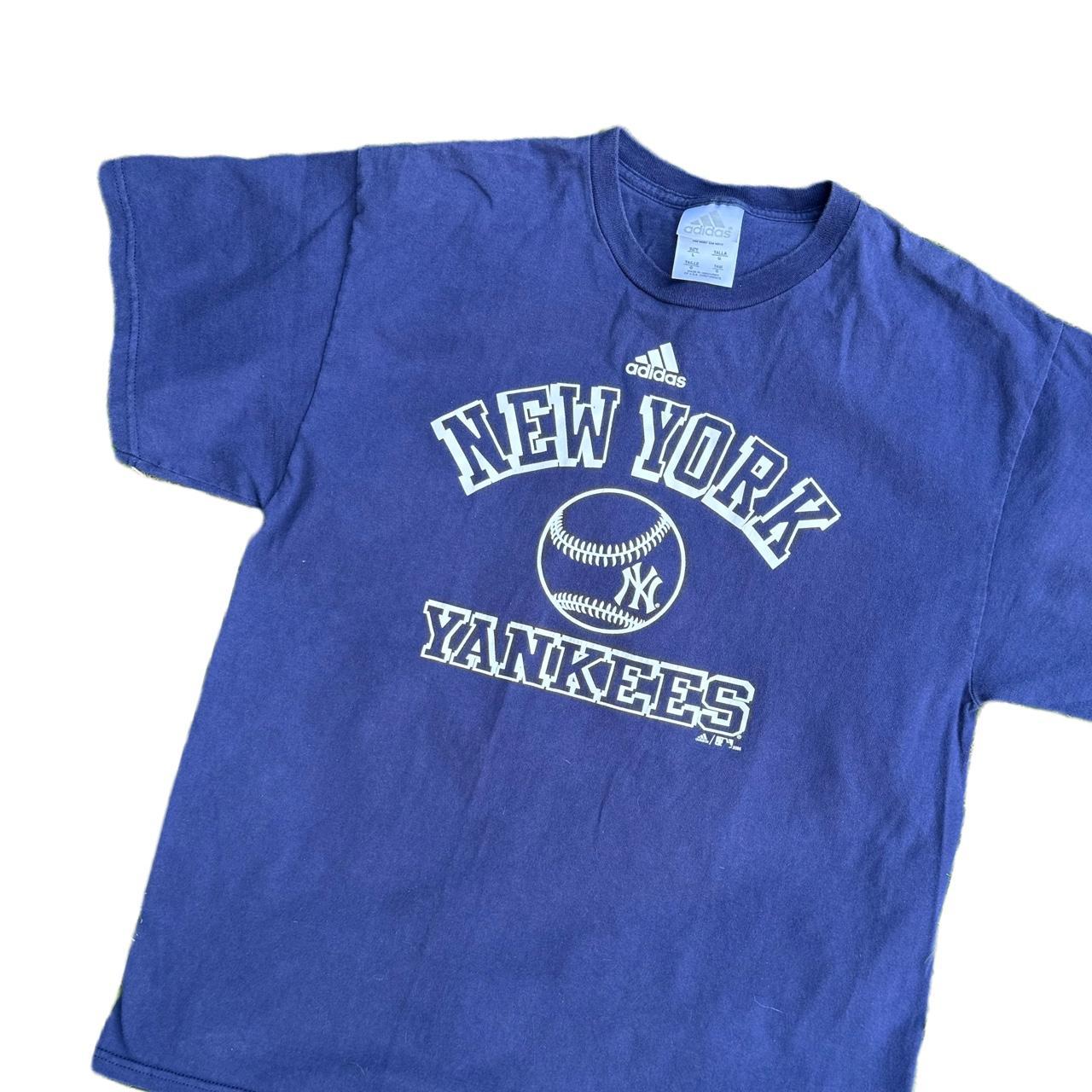 Adidas New York Yankees blue and white t shirt...