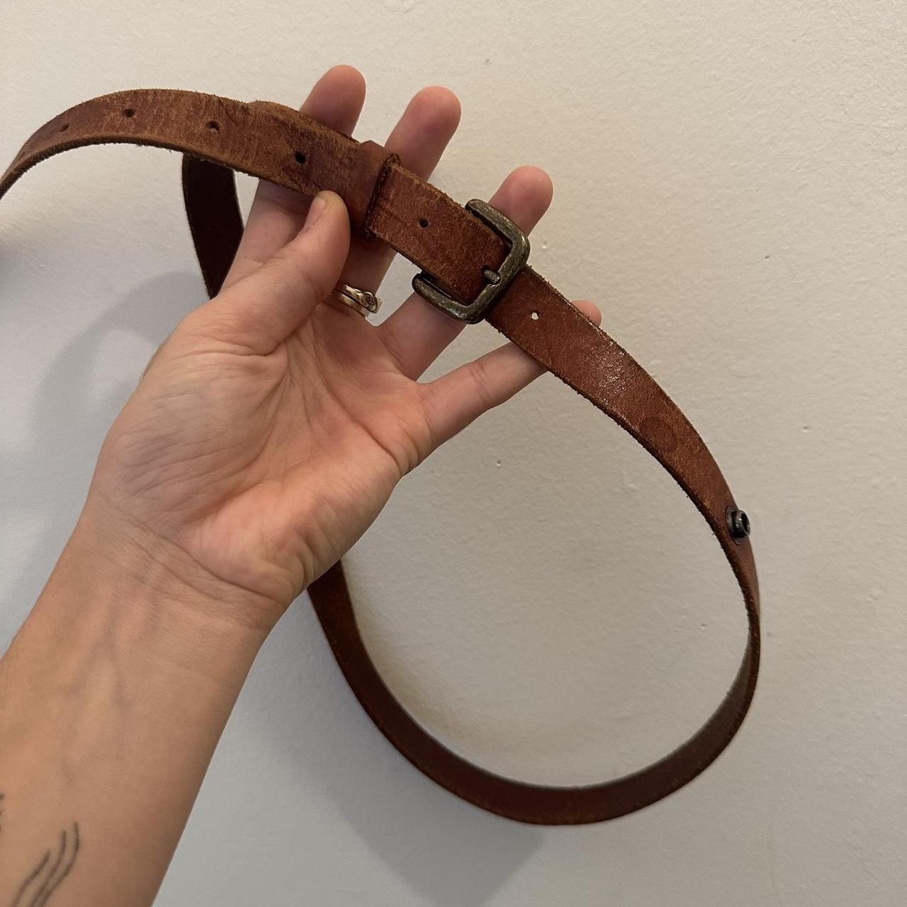 thin brown belt