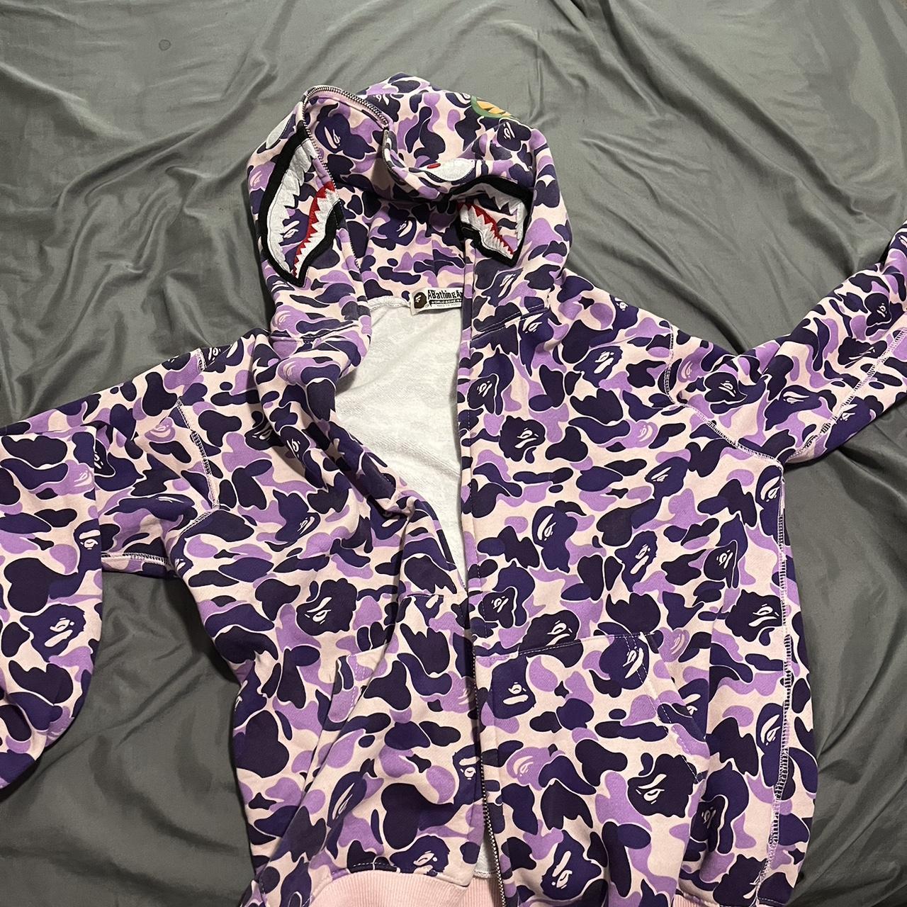 Bape purple camo jacket sale