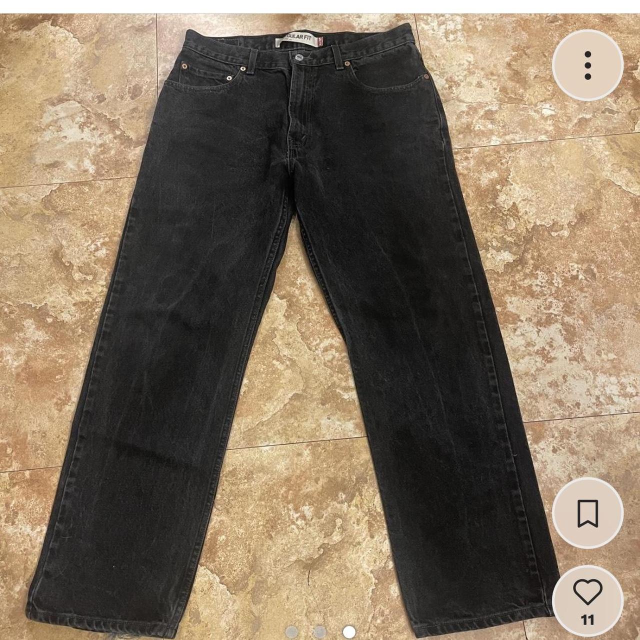 Levis 505 jeans size tagged 36X30 style black Depop