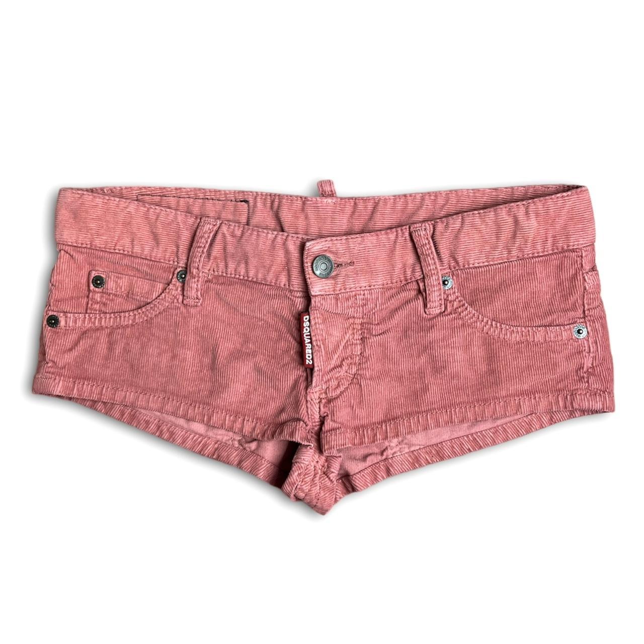 ショートパンツ DSQUARED2 Woman Short Pink S72MU0504S25539 396 Dsquared² corduroy micro mini shorts Size IT 38/US | Depop