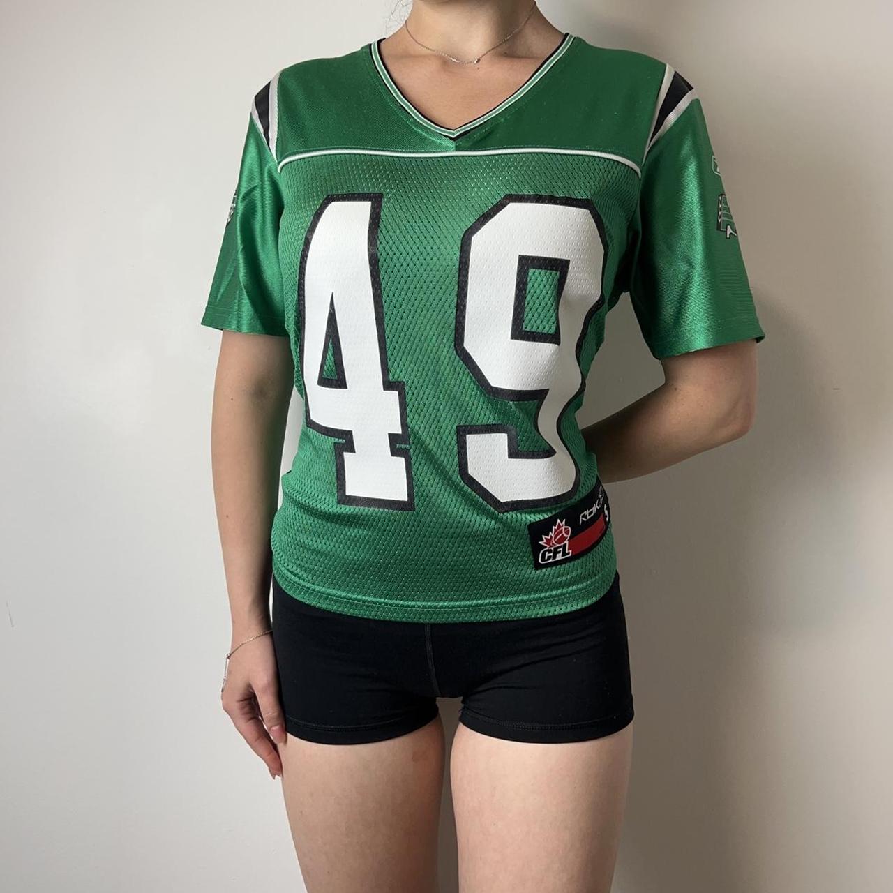 CFL Reebok “Carter 49” green jersey size small pit - Depop