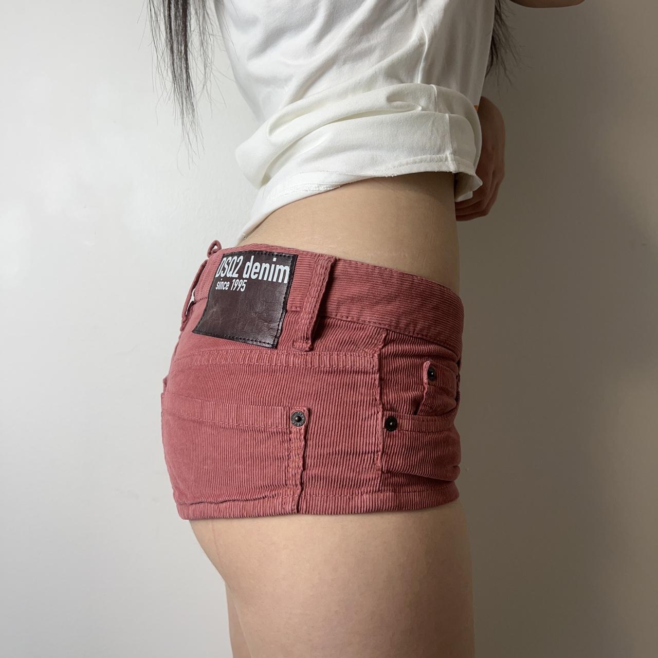 ショートパンツ DSQUARED2 Woman Short Pink S72MU0504S25539 396 Dsquared² corduroy micro mini shorts Size IT 38/US | Depop