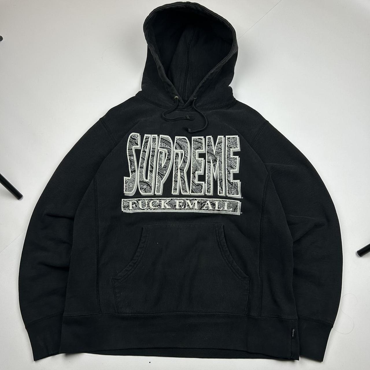 Supreme Fuck Em All hoodie y2k skater