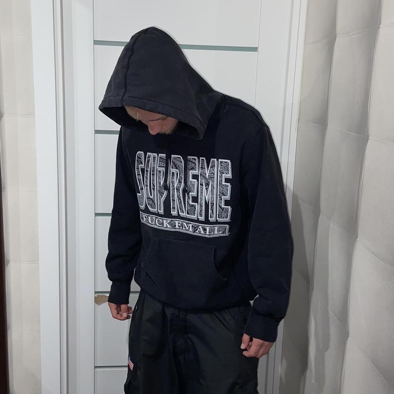 Supreme Fuck Em All hoodie y2k skater