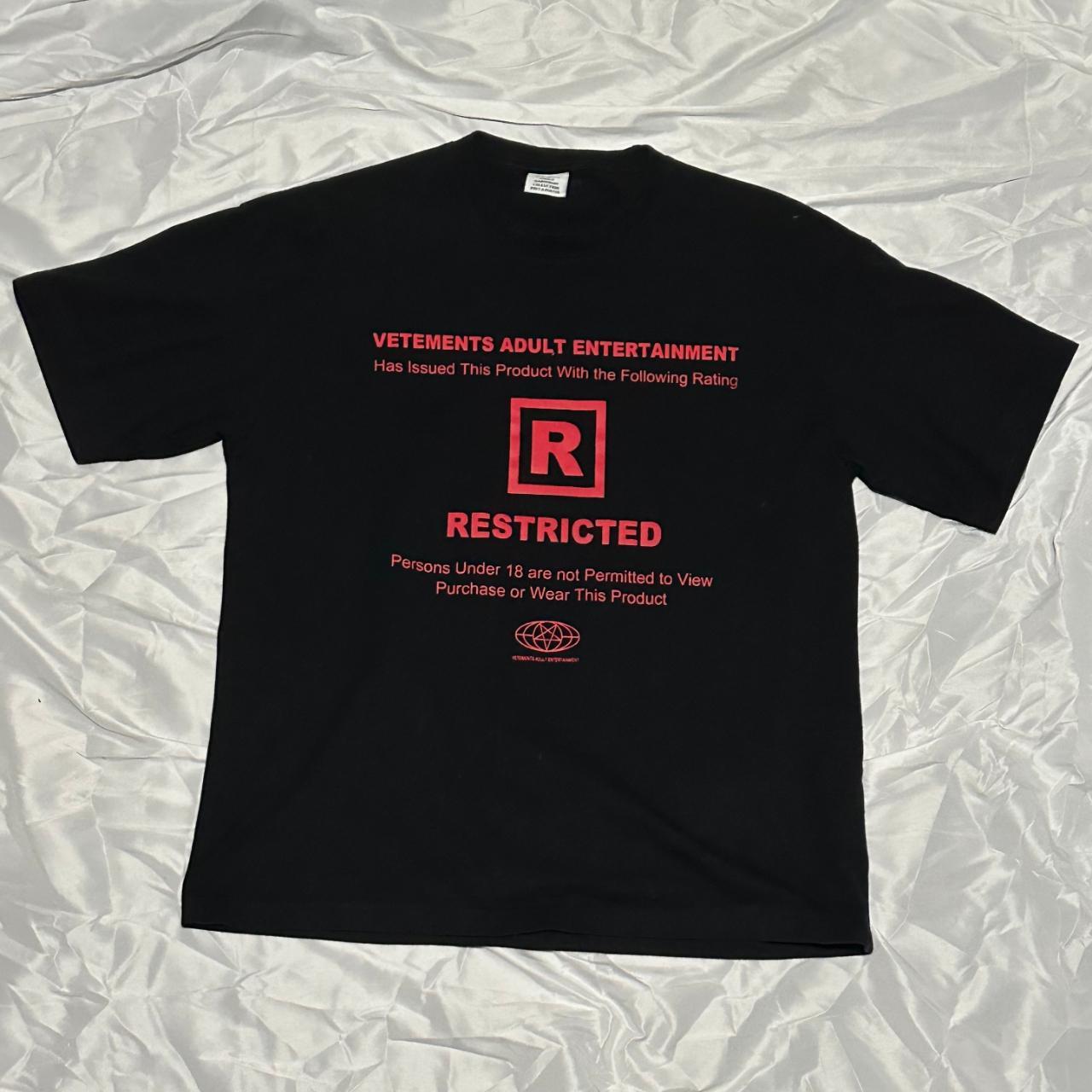 vetements restricted tee (R3P) ships 1-2 days, best... - Depop