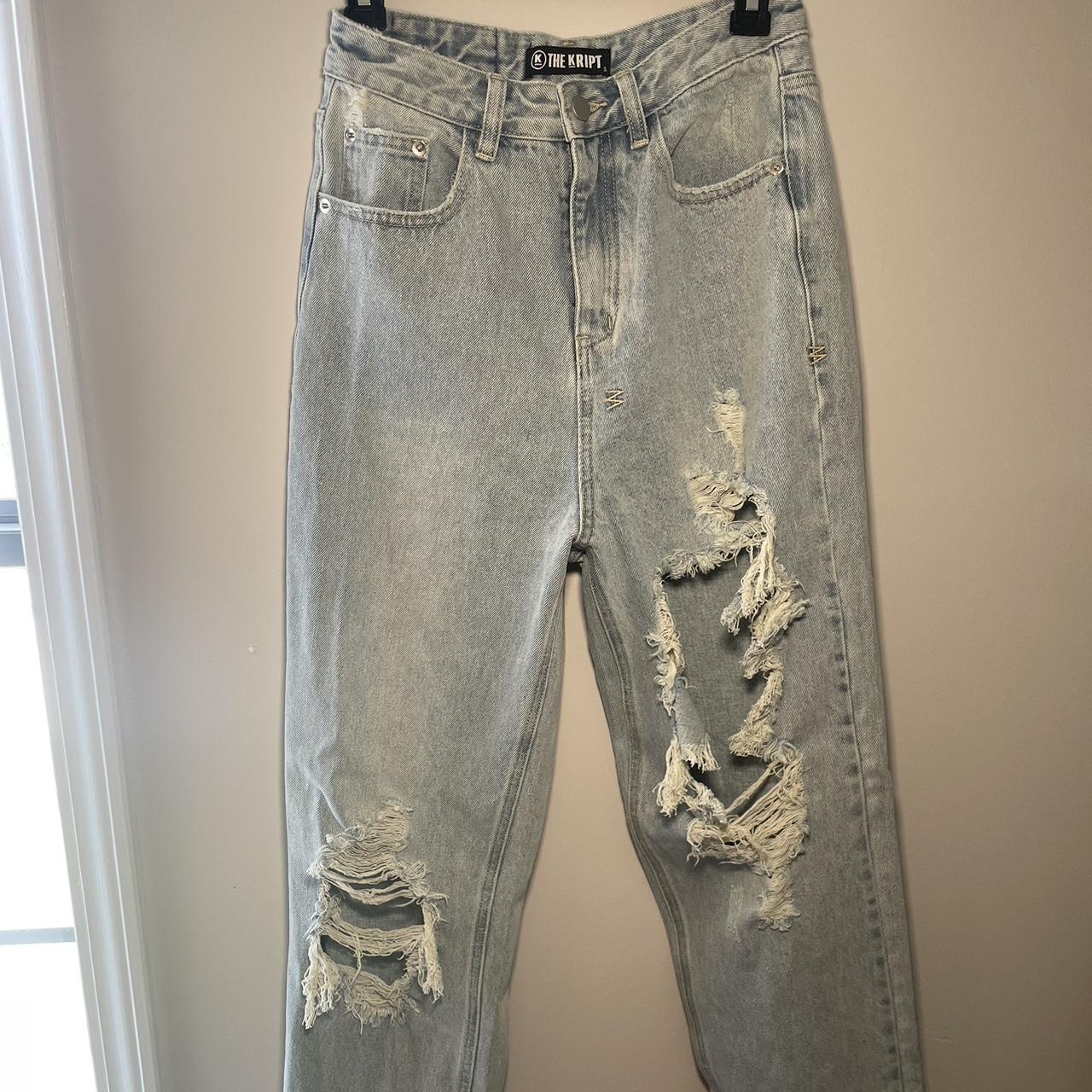 THE KRIPT distressed straight leg jean 🖤 Women’s... - Depop