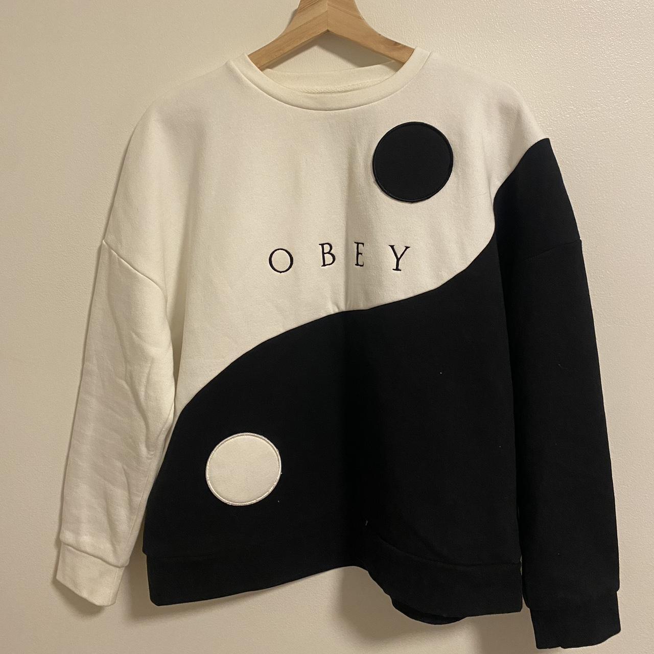 OBEY pullover featuring ying yang design has a Depop