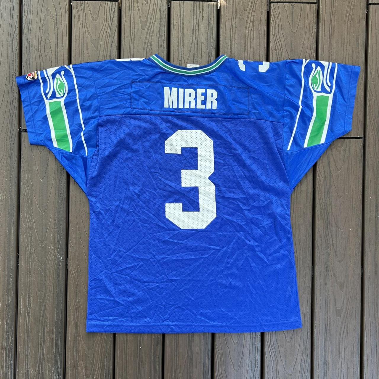 90s Seattle Seahawks Rick Mirer jersey. Tagged a - Depop