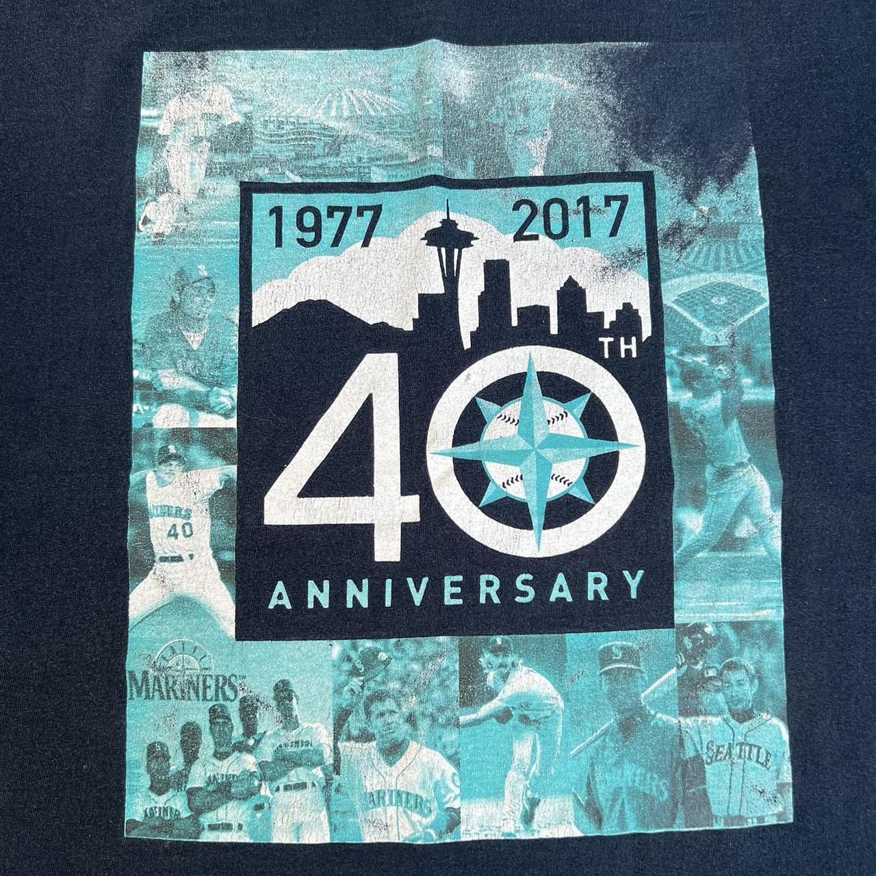 Seattle Mariners Mens Medium 40th Anniversary Flannel Shirt