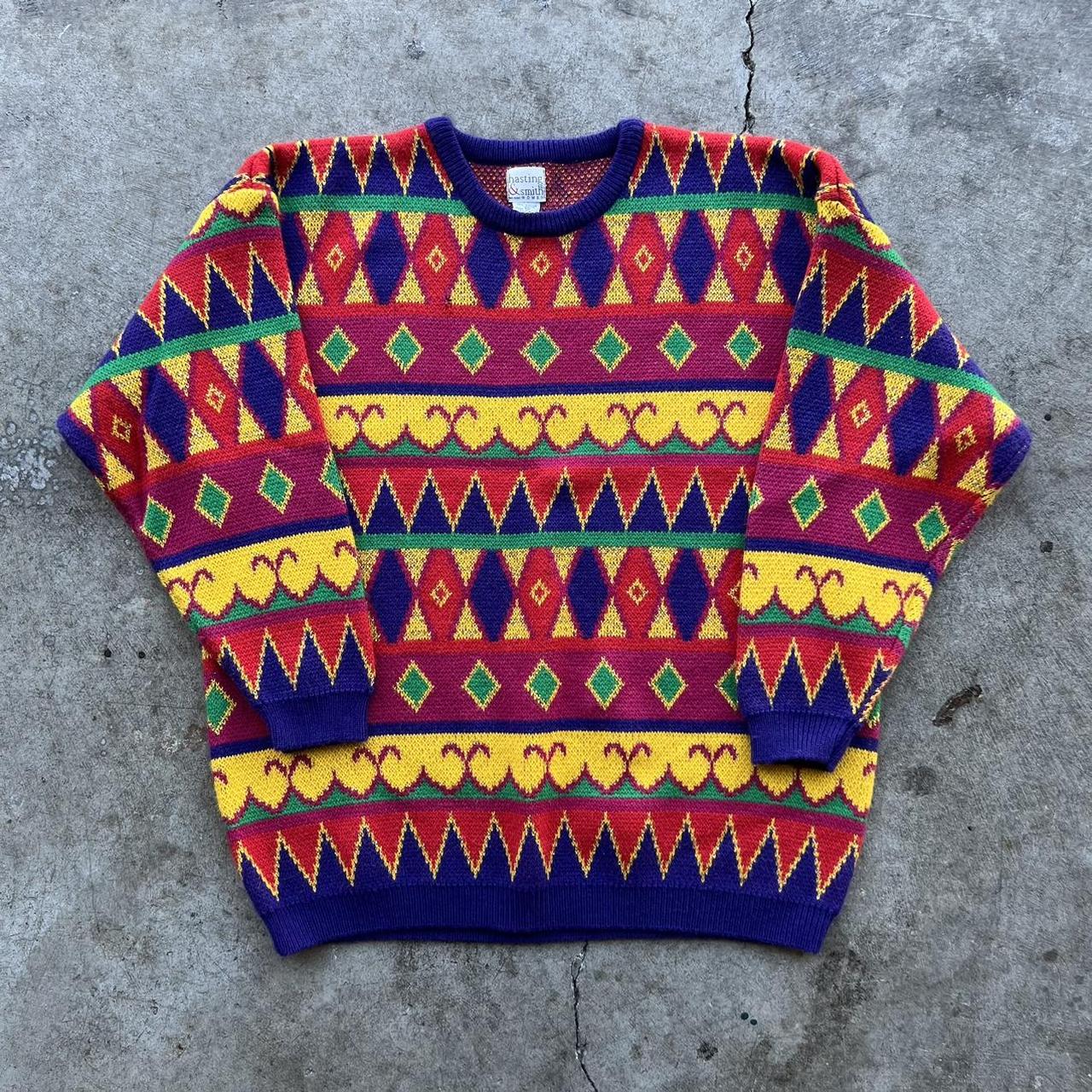 Vintage Knitted Sweater Size XXL Please check... Depop