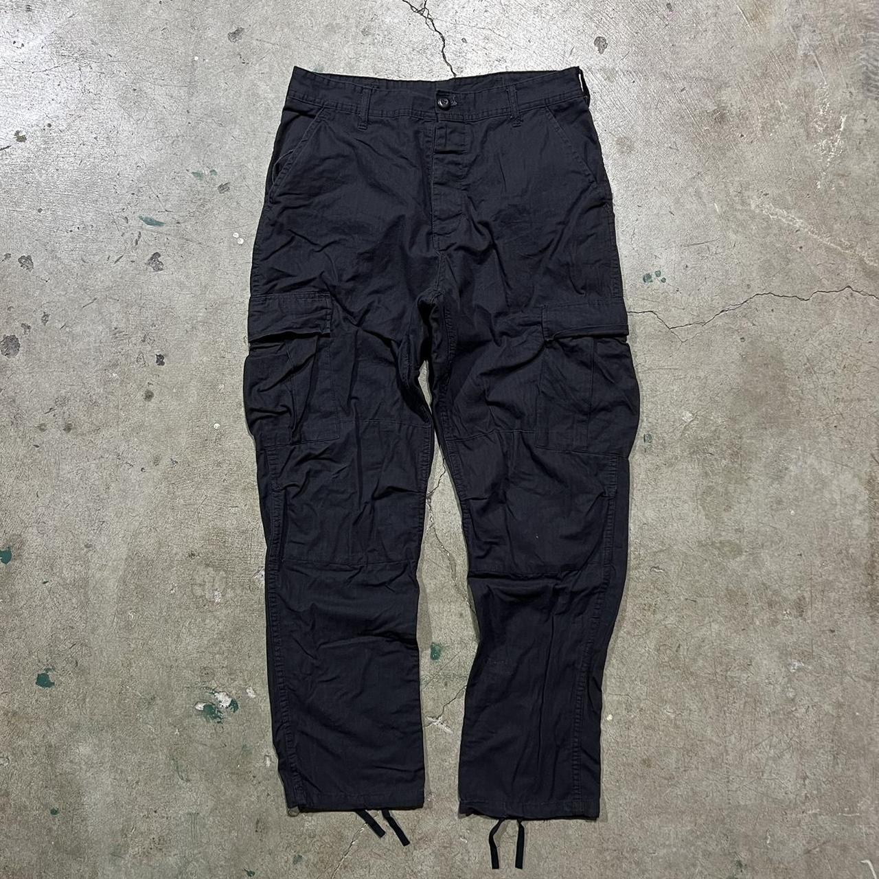 Military Black Cargo Pants Size Medium Please check... - Depop