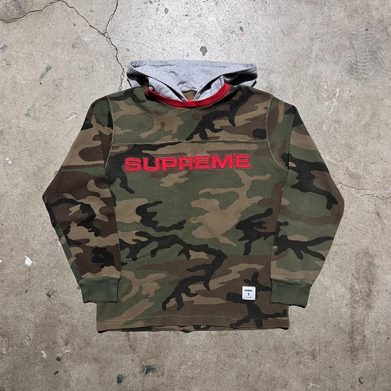 Green camo supreme hoodie best sale