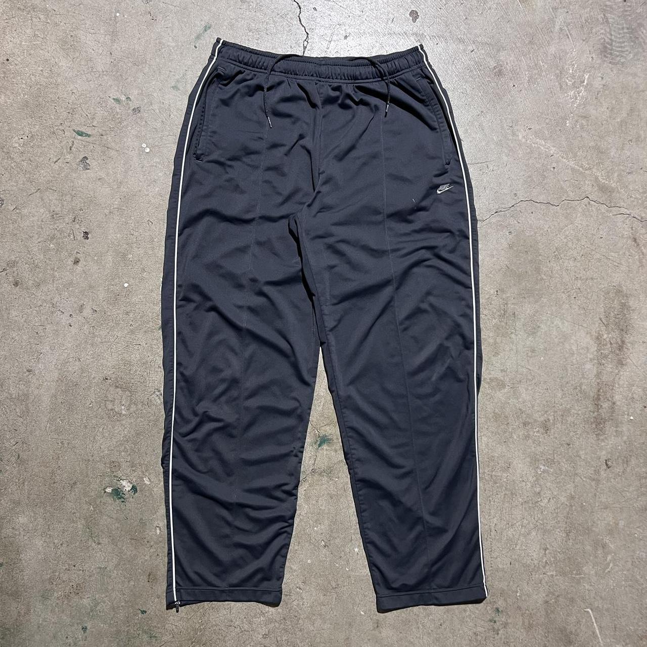 Y2K Nike track pants xl • grey • drawstring waist • - Depop