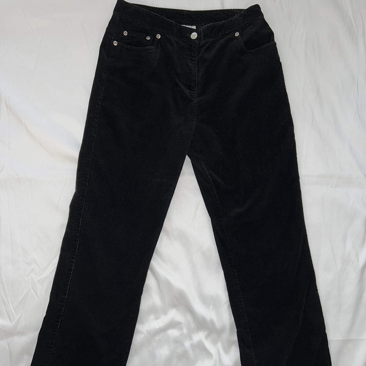 Black corduroy pants, no pockets in the back,... Depop