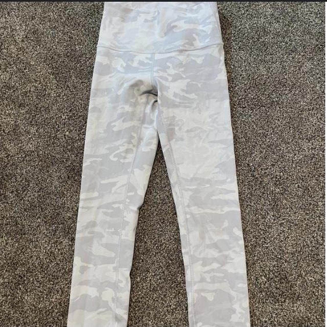 white camo lululemon leggings,worn twice no