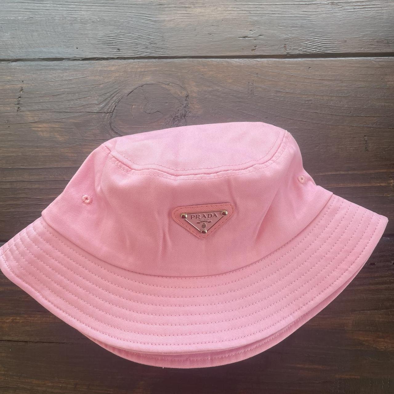 pink prada bucket hat