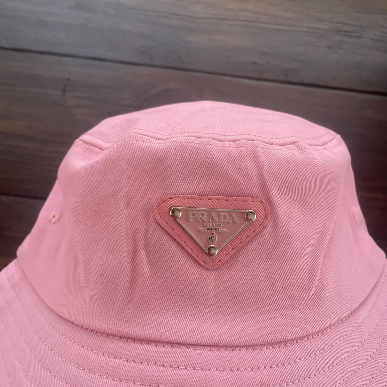 pink prada bucket hat