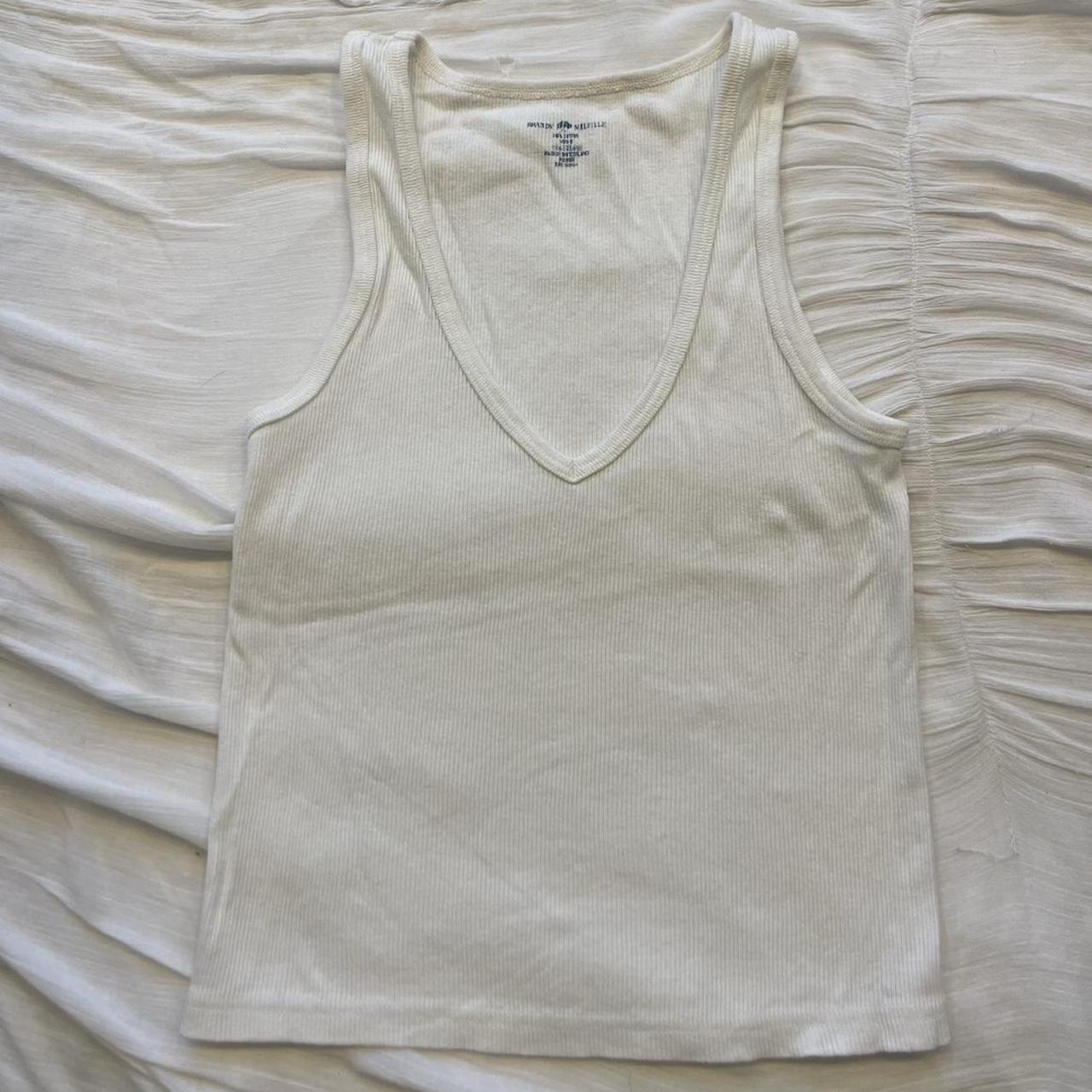 Brandy Melville Women's White Vest | Depop