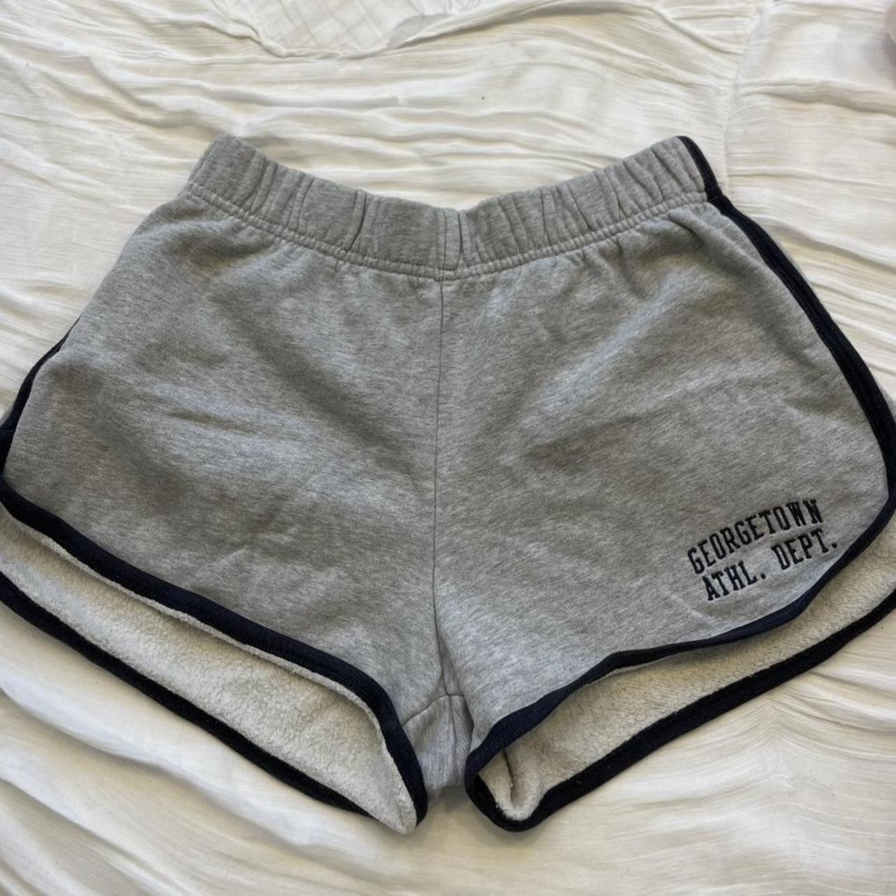 Brandy melville shorts Grey with navy trimming No... Depop