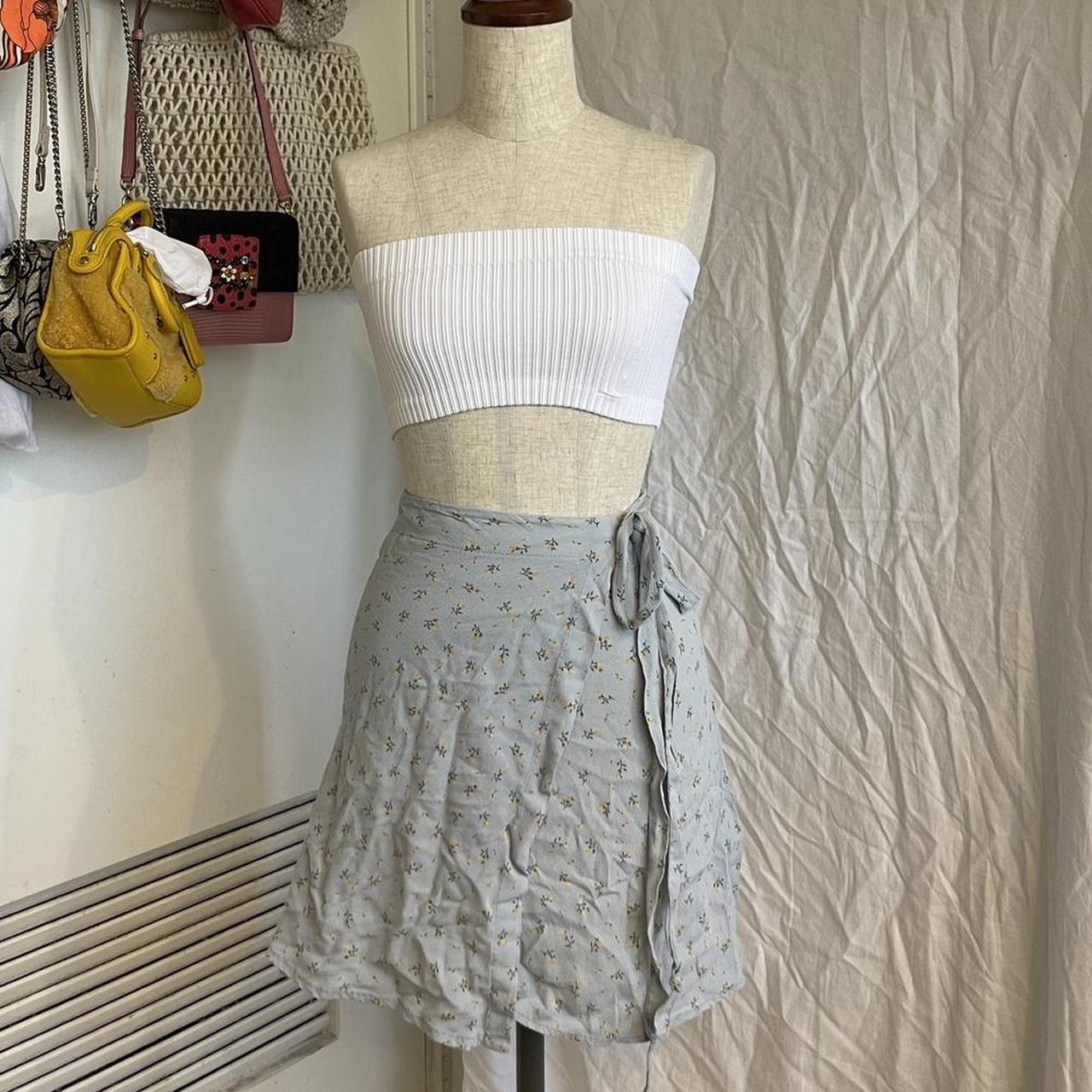 Brandy Melville Blue Wrap Skirt Depop