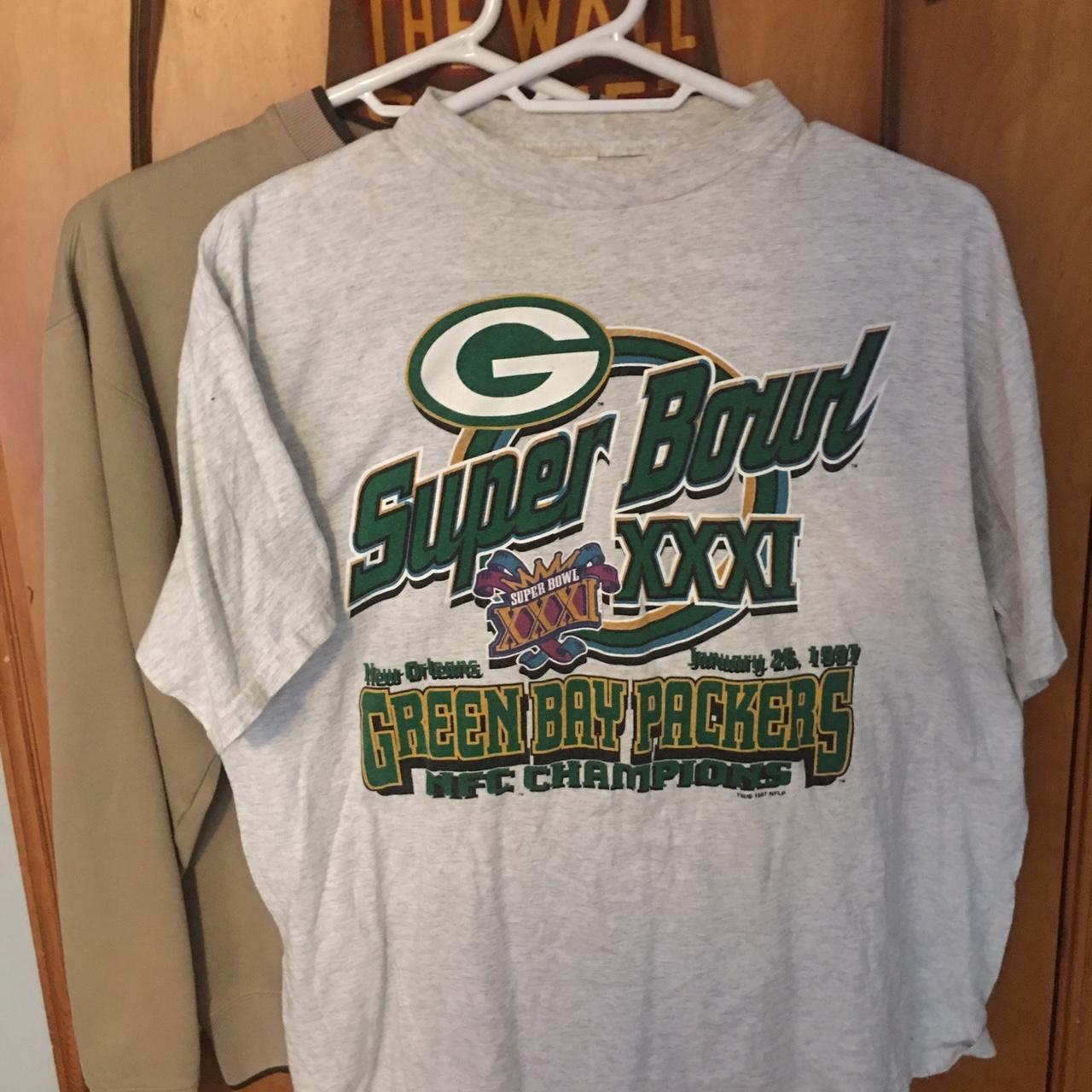 Vintage Super Bowl XXXI T-shirt / Green Bay Packers Vs New