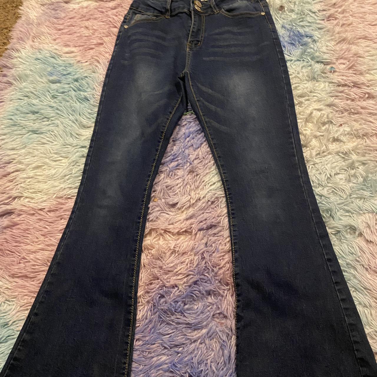 Flare jeans barely ever worn size 9... - Depop