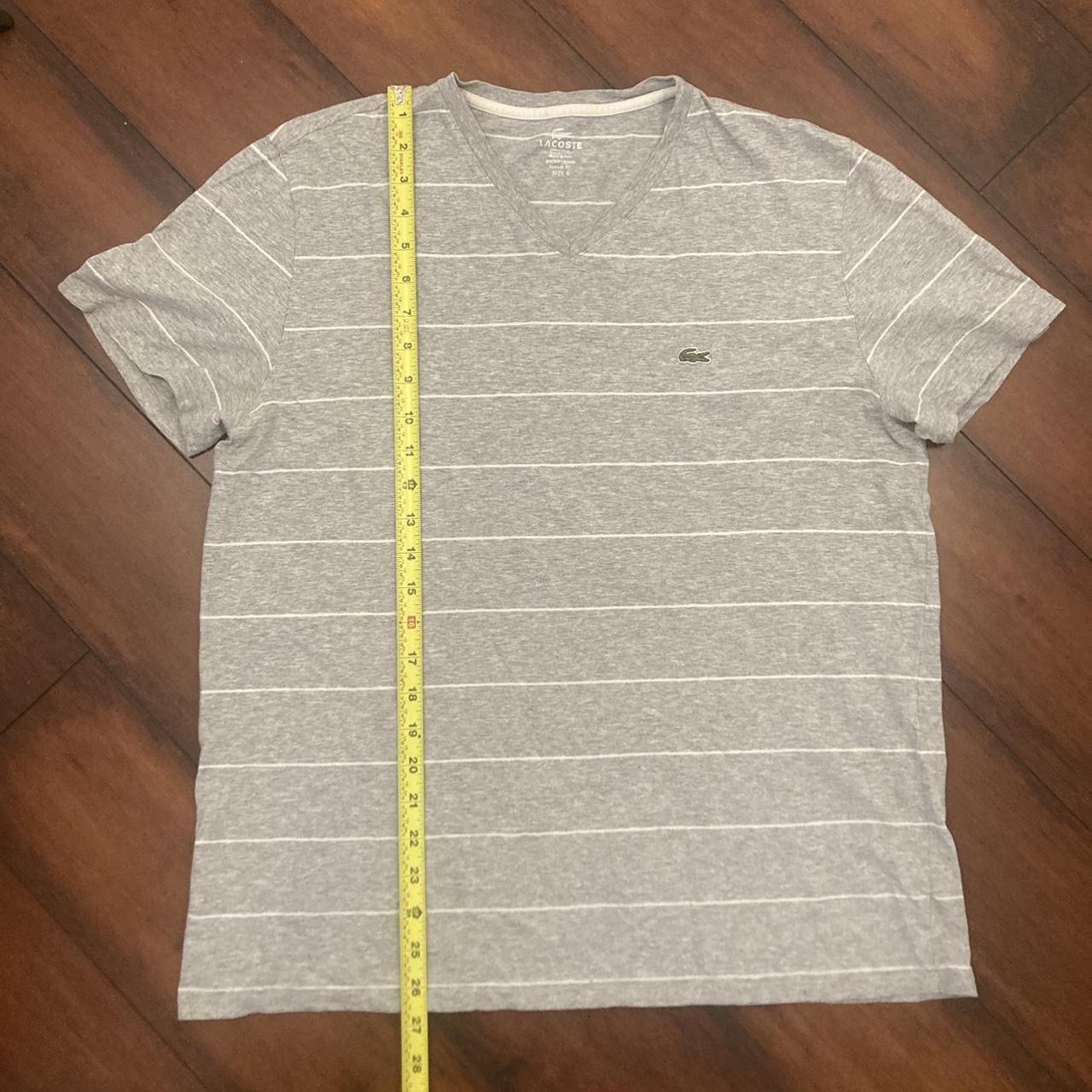(M) Lacoste Men’s shirt short sleeves size M gray color Depop