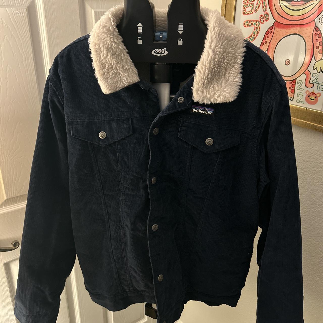 Navy blue corduroy Patagonia sherpa lined