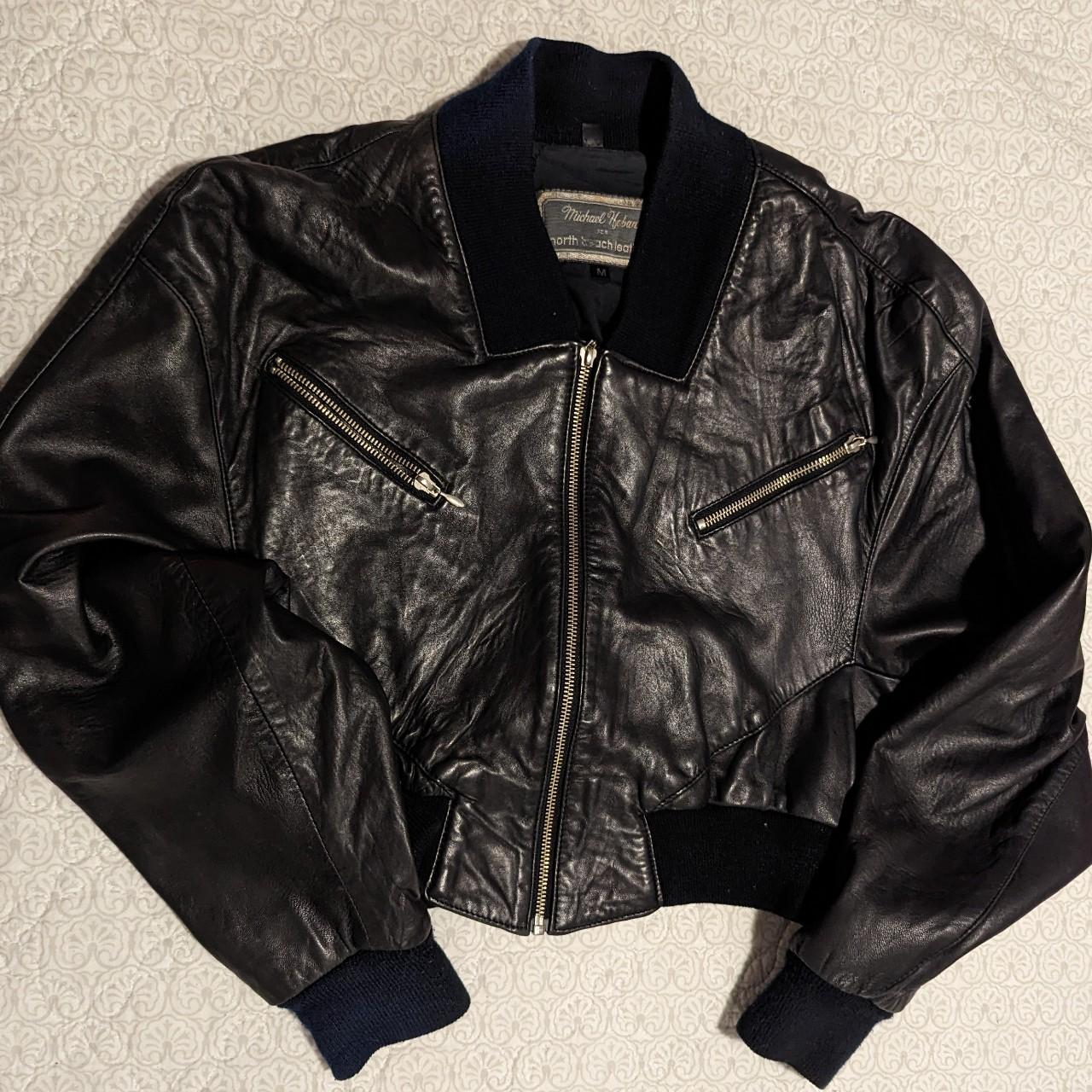 80’s Michael Hoban Leather Bomber Jacket Vintage AuTHeNTiC Michael Hoban 8 Ball Bomber 100% Real